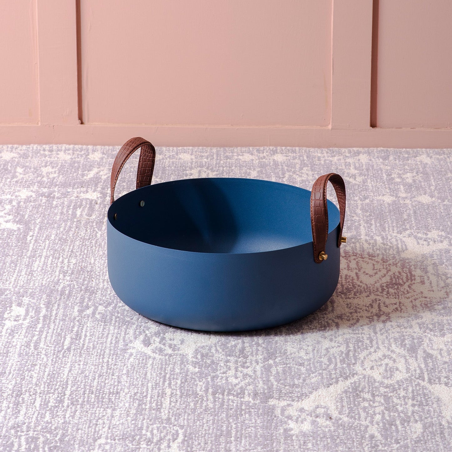 Blue Gleam Medium Metal Baskets