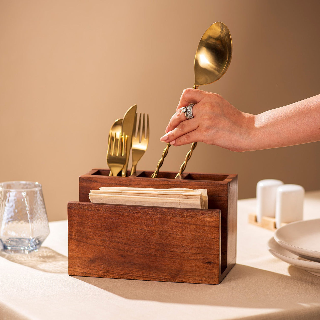 Luxe Spoon & Cutlery Stand Organizer