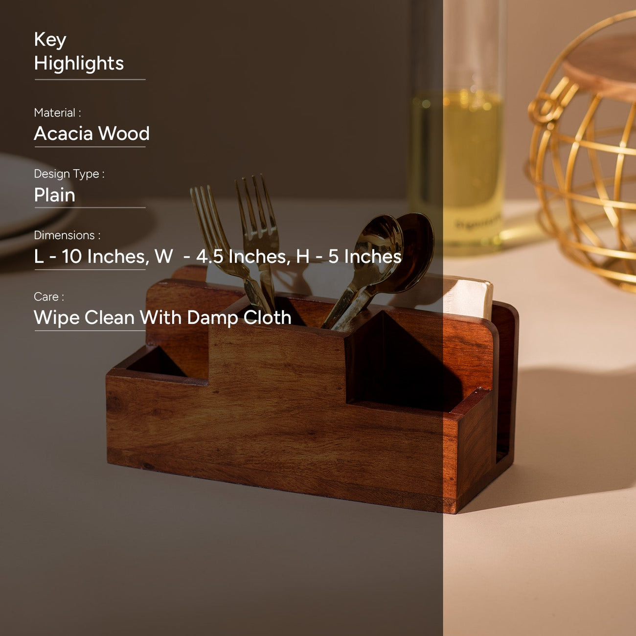 Luxe Spoon & Cutlery Stand Organizer
