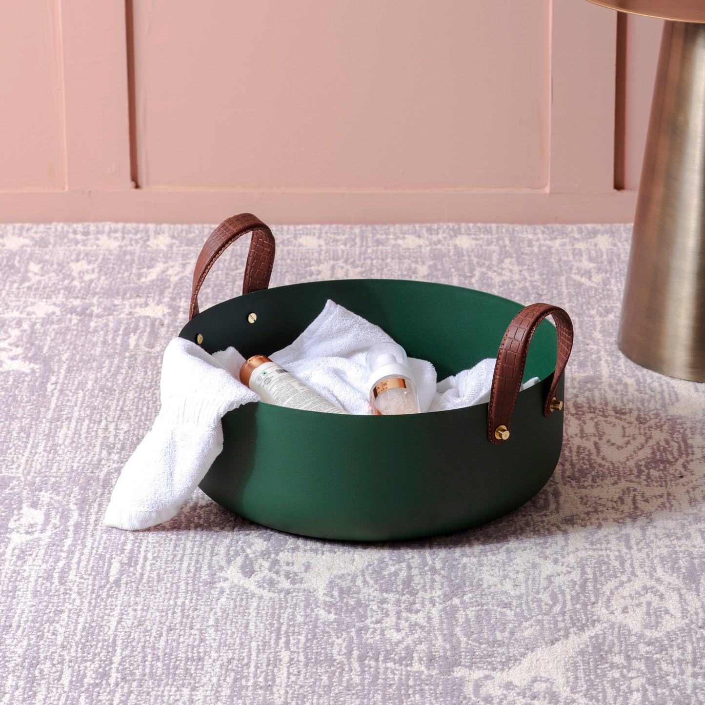 Blue Gleam Medium Metal Baskets