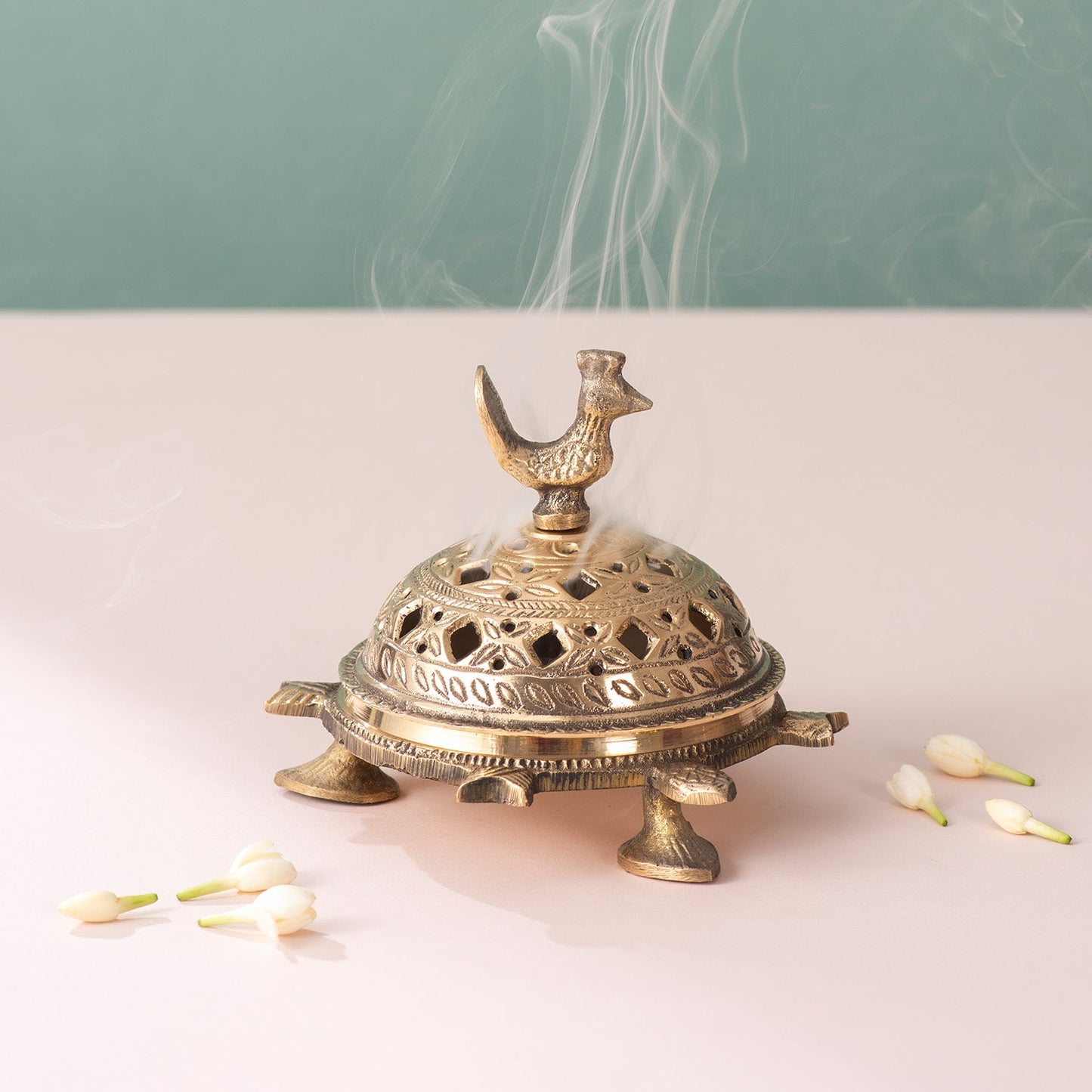 Elegant Brass Dhoop Holder Bowl