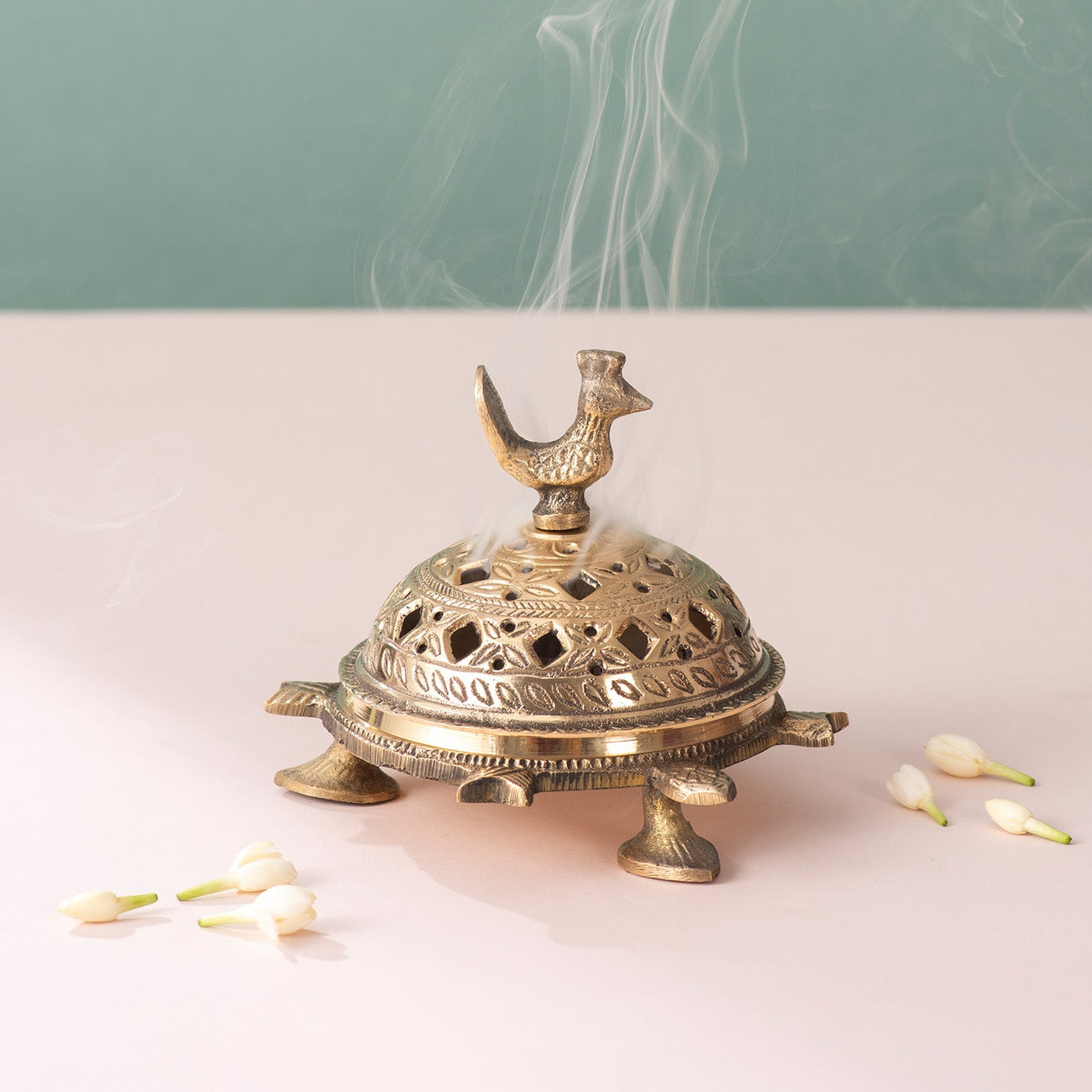 Elegant Brass Dhoop Holder Bowl