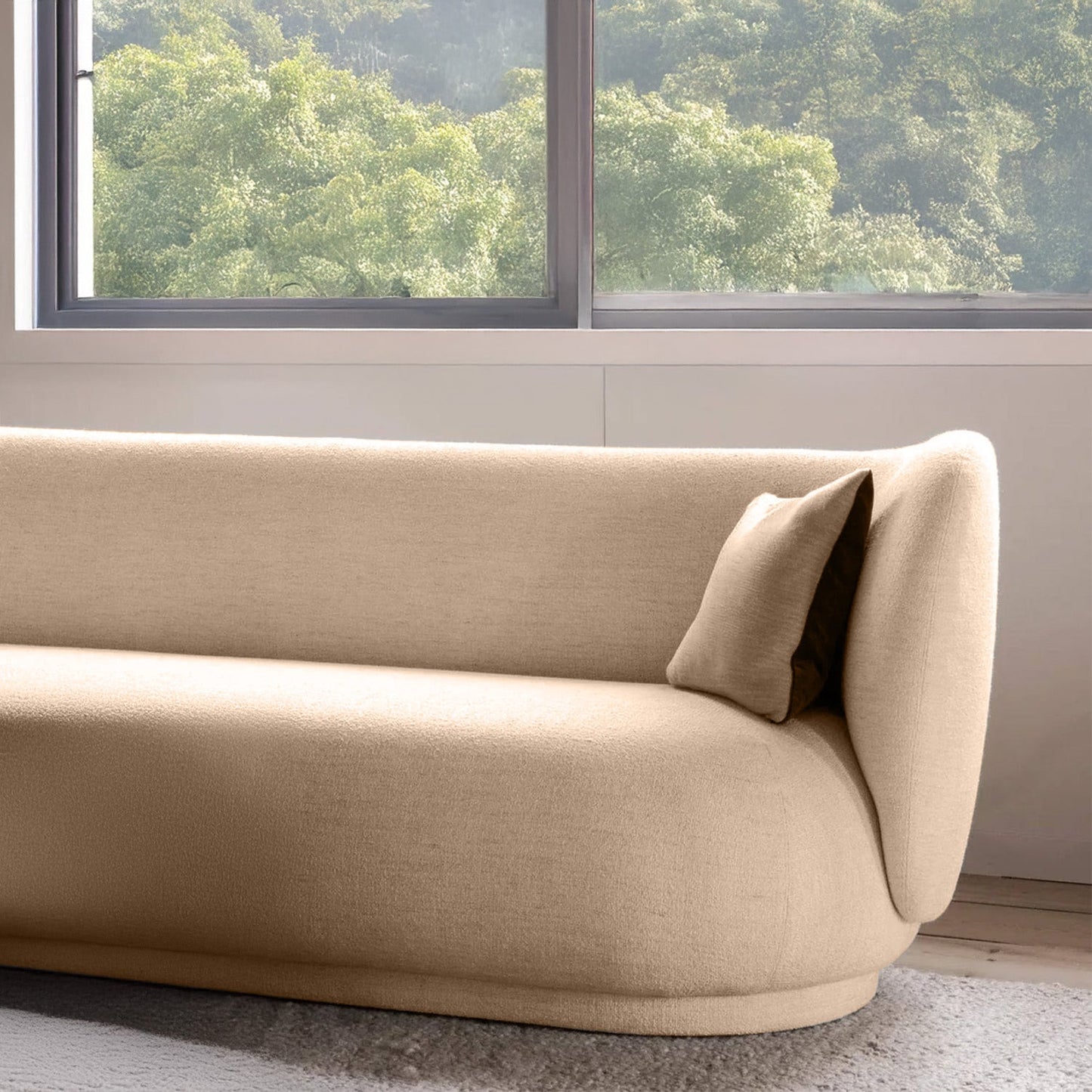 PlushPrestige Suede 3 Seater Sofa