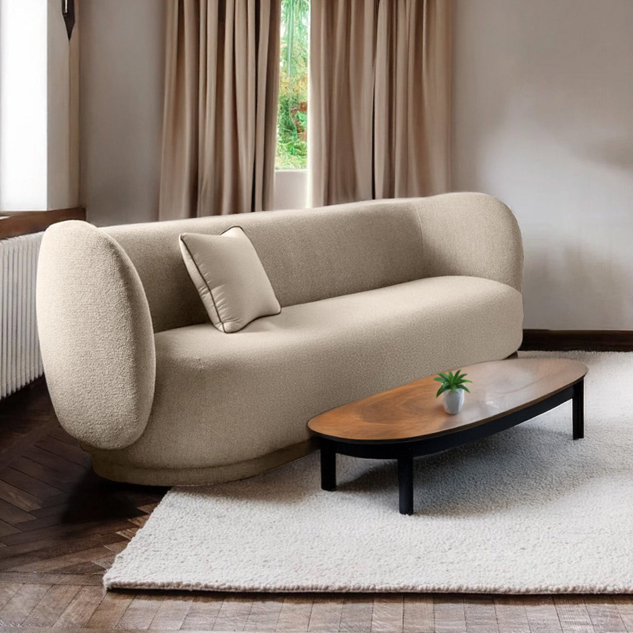 PlushPrestige Suede 3 Seater Sofa