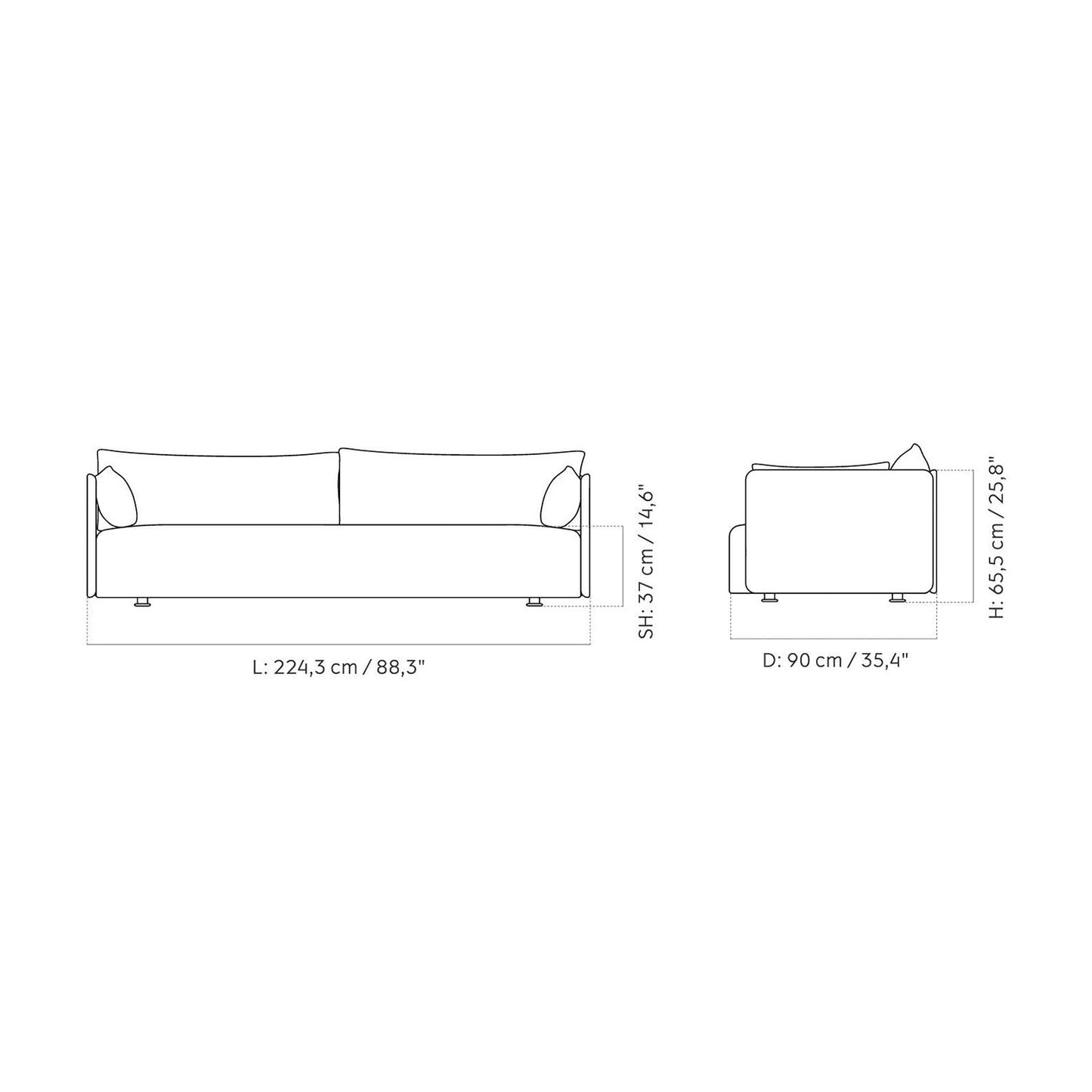CozyChic Boucle Twin Sofa