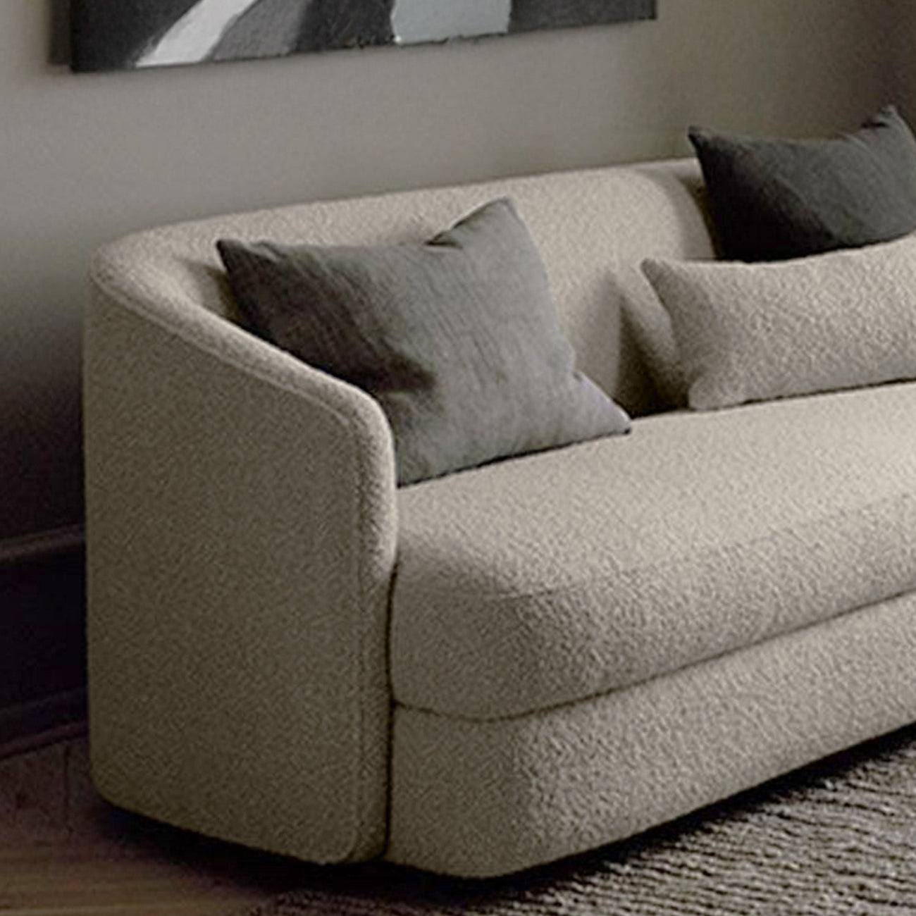 ElegantEnsemble Boucle 2 Seater Sofa