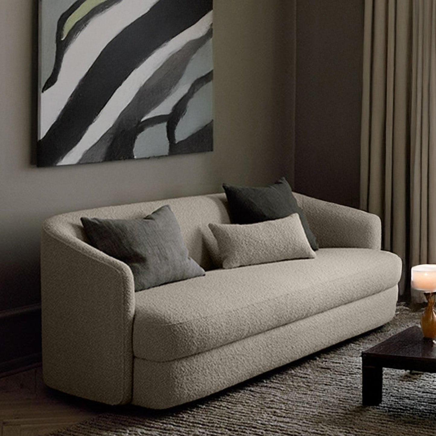 ElegantEnsemble Boucle 2 Seater Sofa