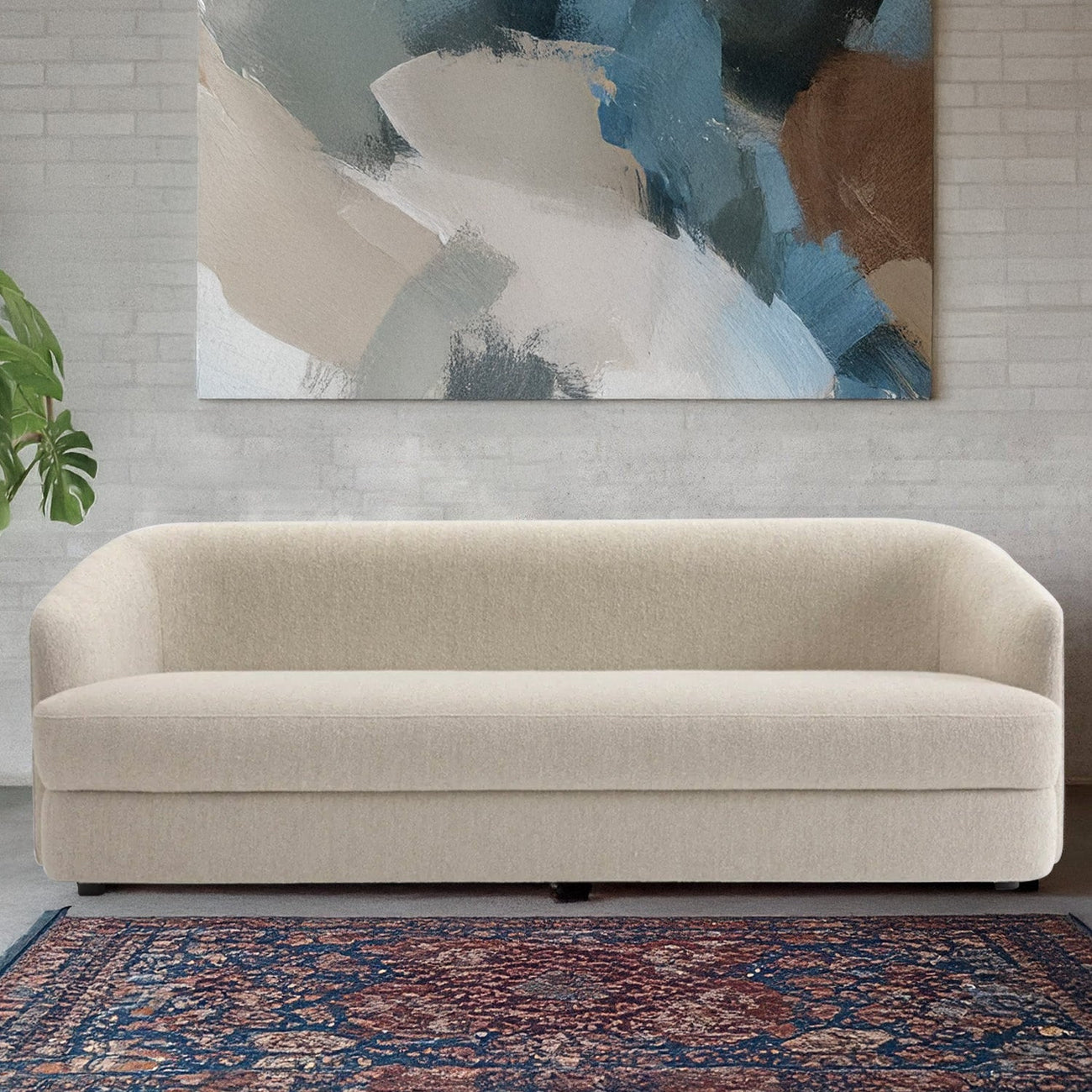 ElegantEnsemble Boucle 3 Seater Sofa