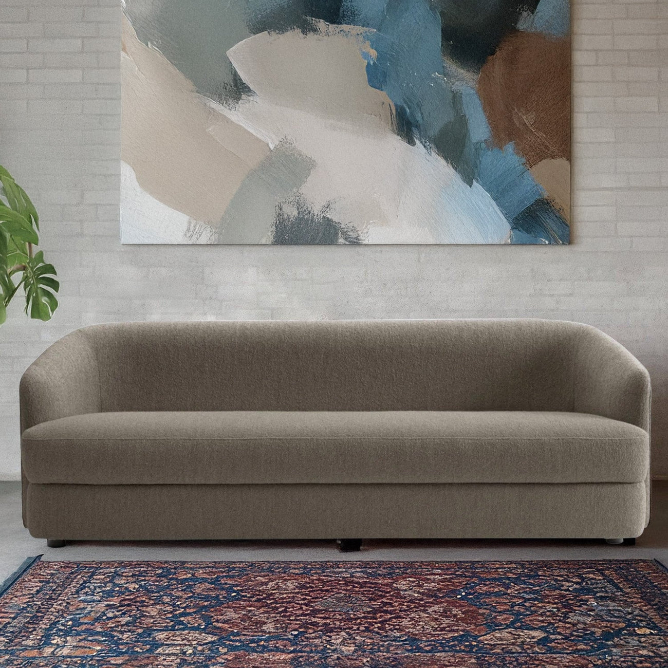 ElegantEnsemble Boucle 3 Seater Sofa
