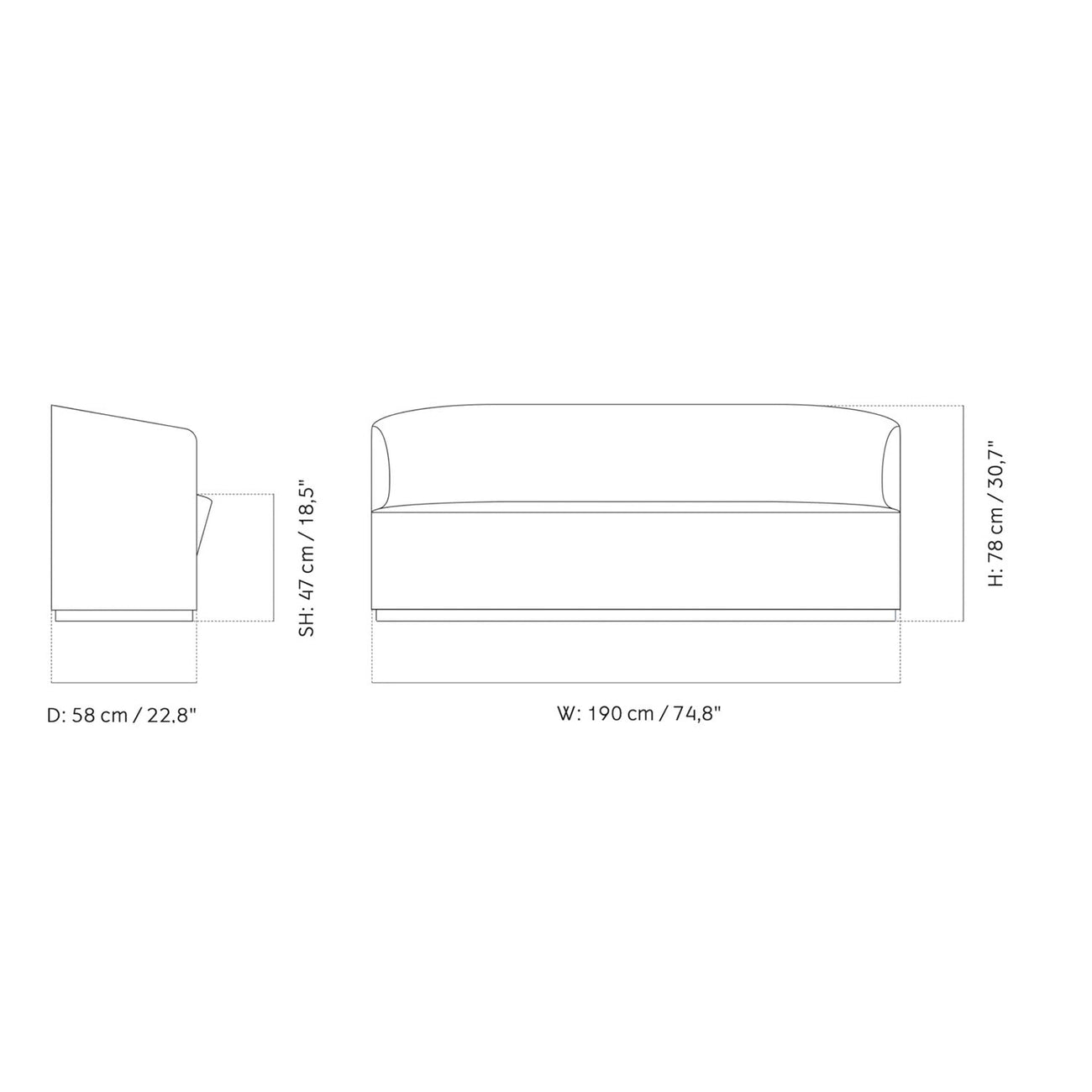 StylishSimplicity 2 Seater Sofa