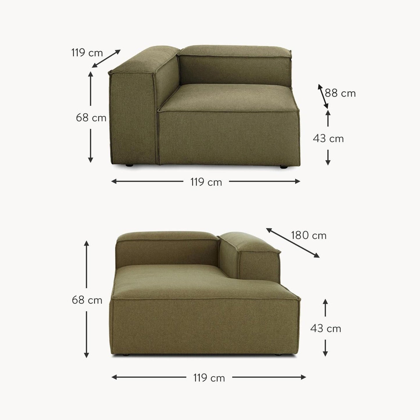 ElegantEdge 2 Seater Versatile, Comfortable L Shaped Sofa