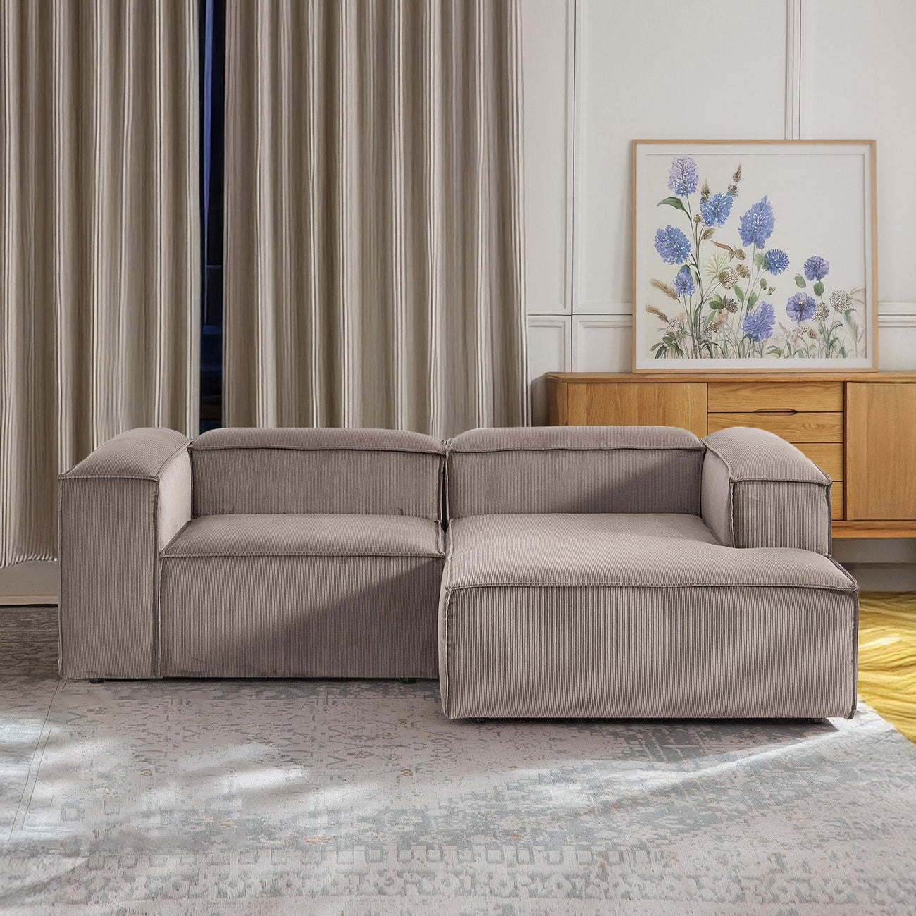 ElegantEdge 2 Seater Versatile, Comfortable L Shaped Sofa