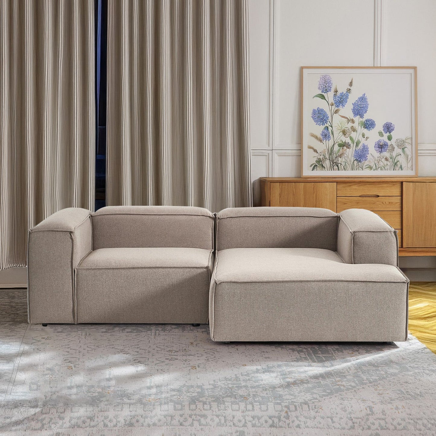 ElegantEdge 2 Seater Versatile, Comfortable L Shaped Sofa