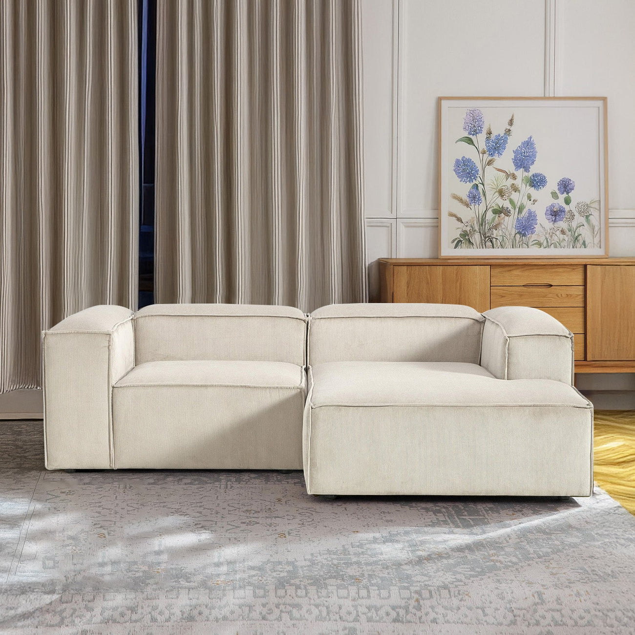 ElegantEdge 2 Seater Versatile, Comfortable L Shaped Sofa