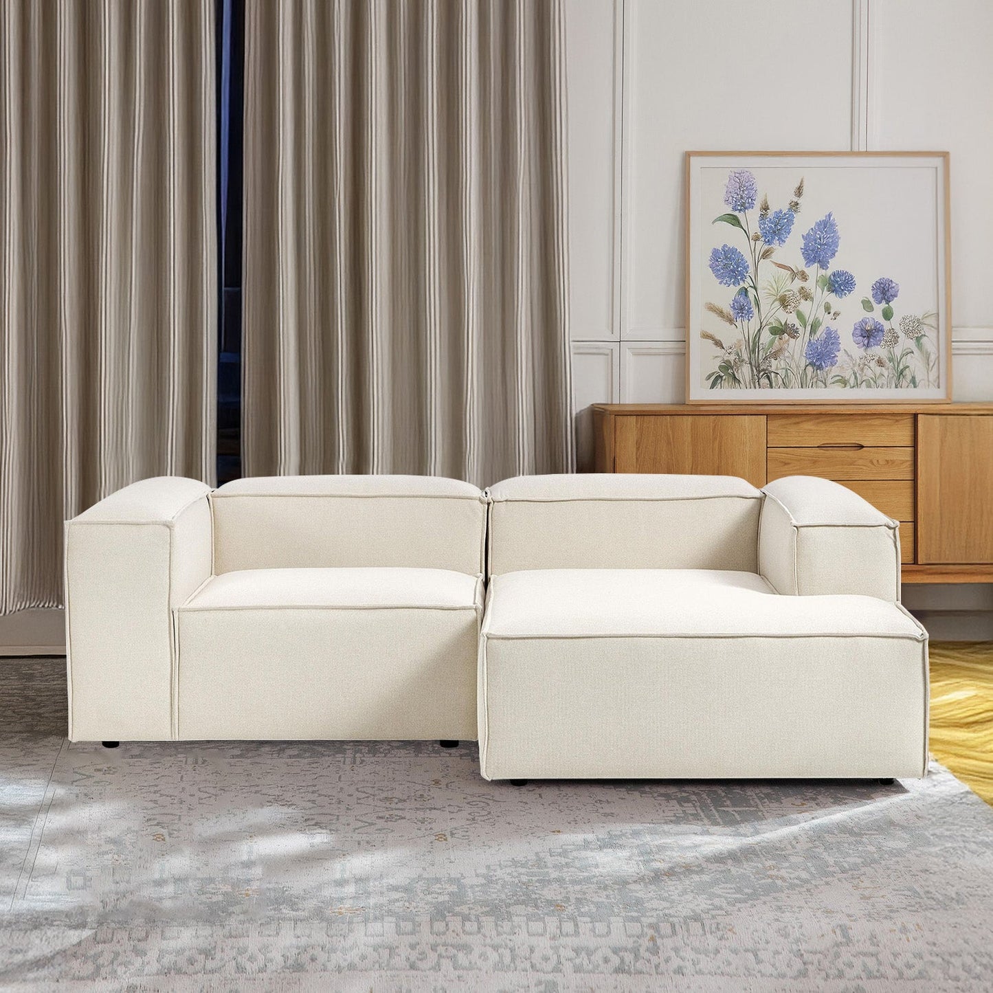 ElegantEdge 2 Seater Versatile, Comfortable L Shaped Sofa