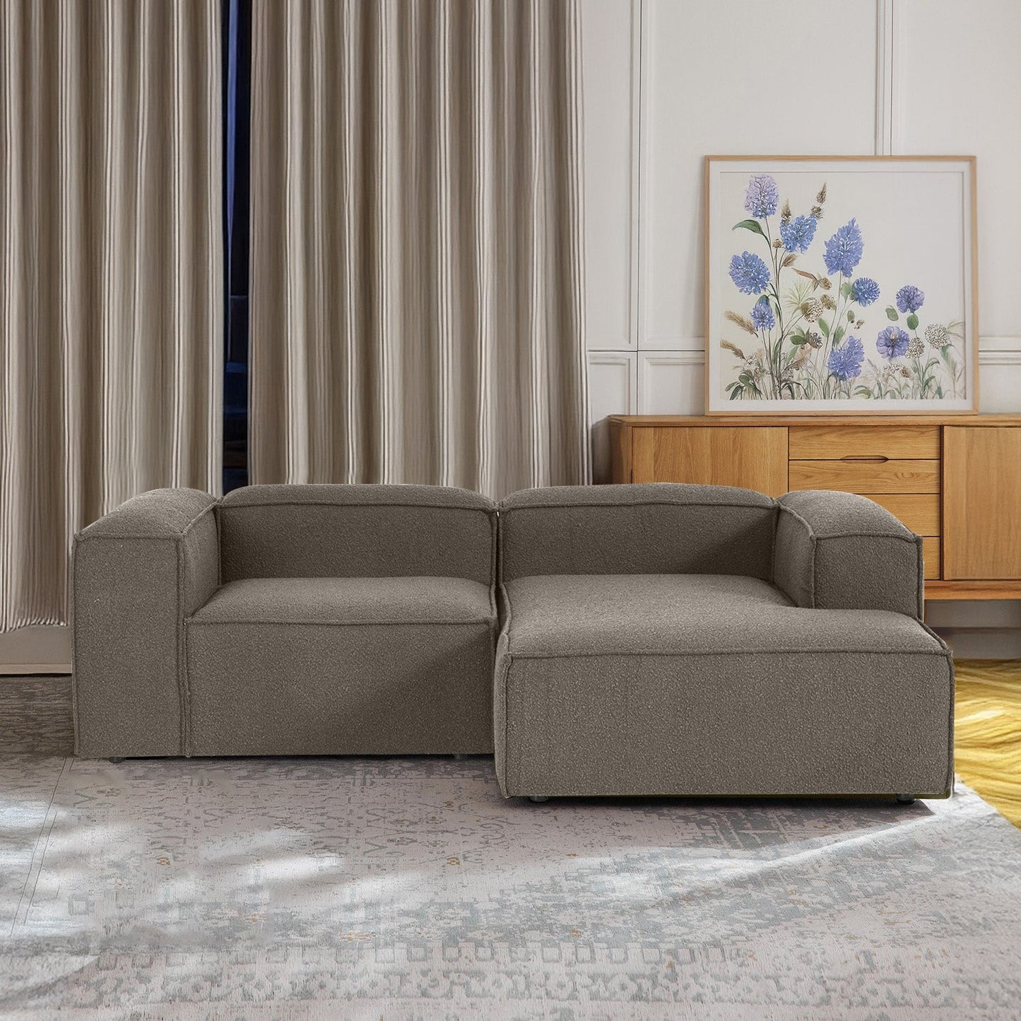 ElegantEdge 2 Seater Versatile, Comfortable L Shaped Sofa