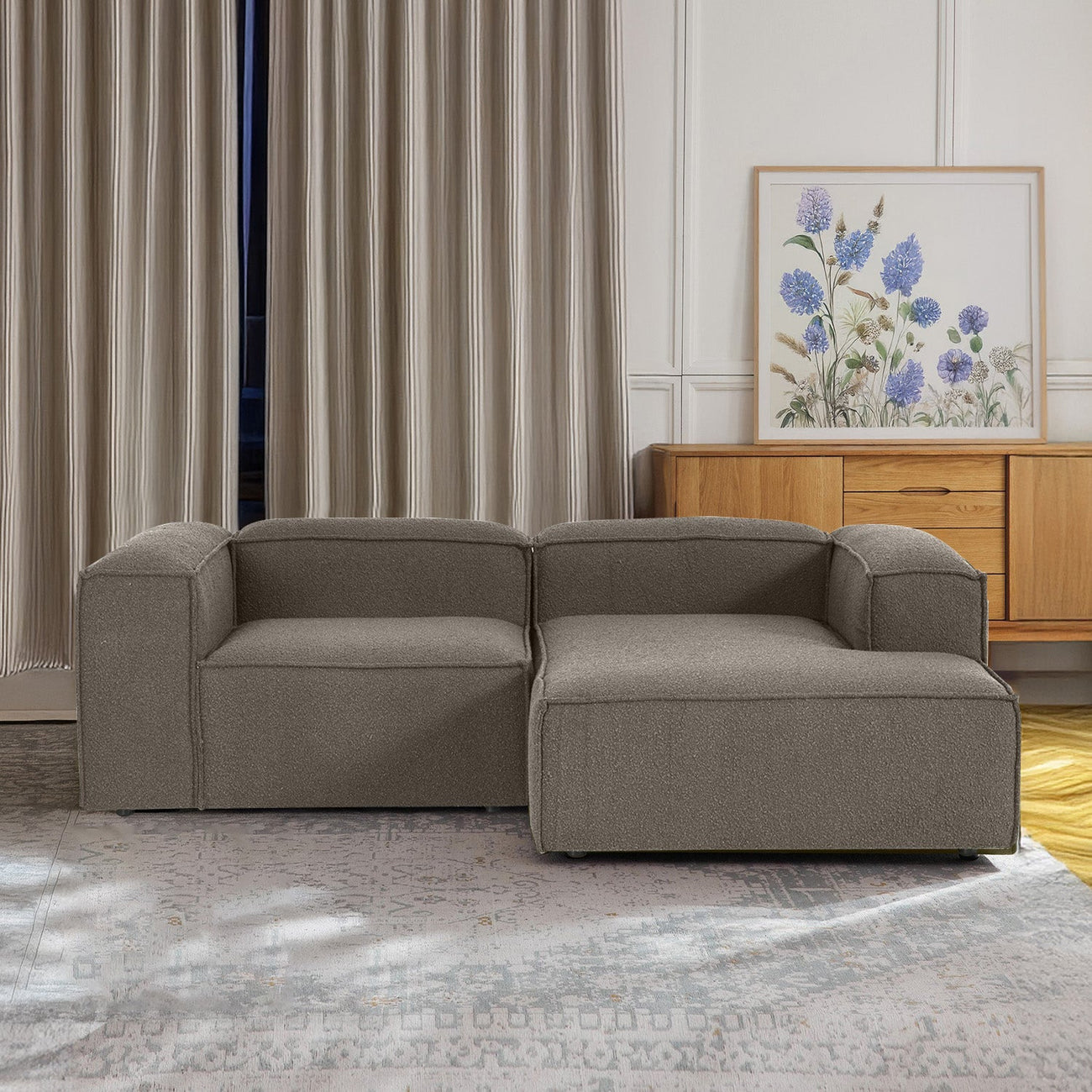ElegantEdge 2 Seater Versatile, Comfortable L Shaped Sofa