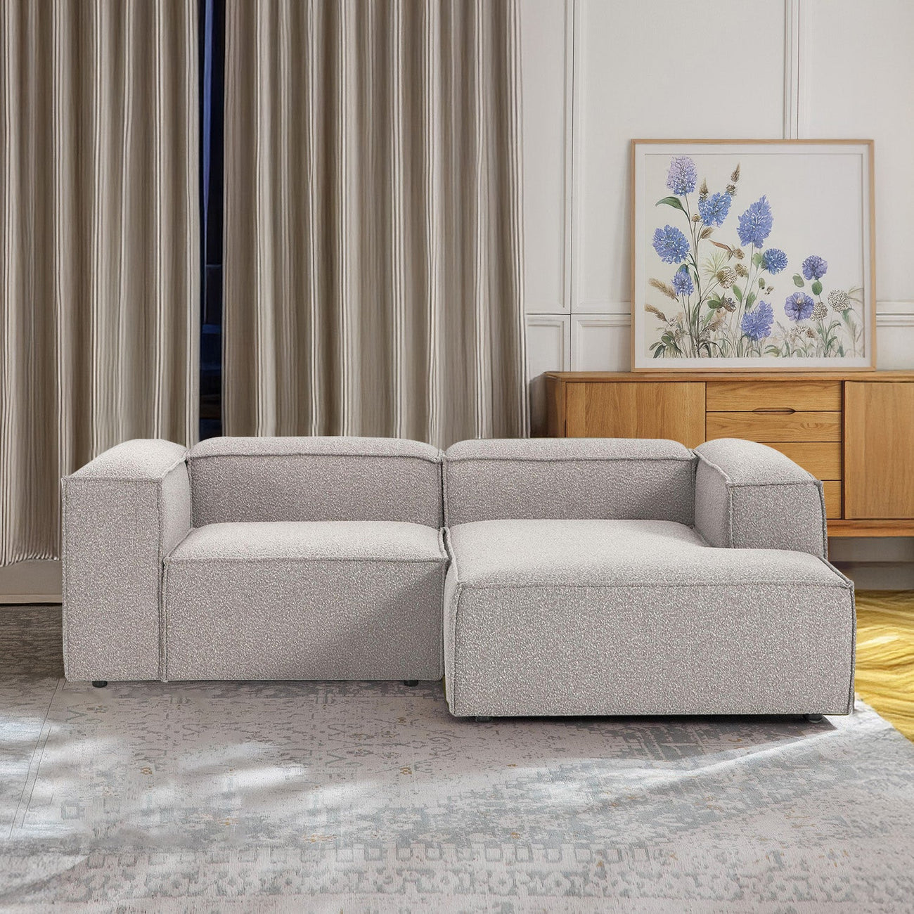 ElegantEdge 2 Seater Versatile, Comfortable L Shaped Sofa