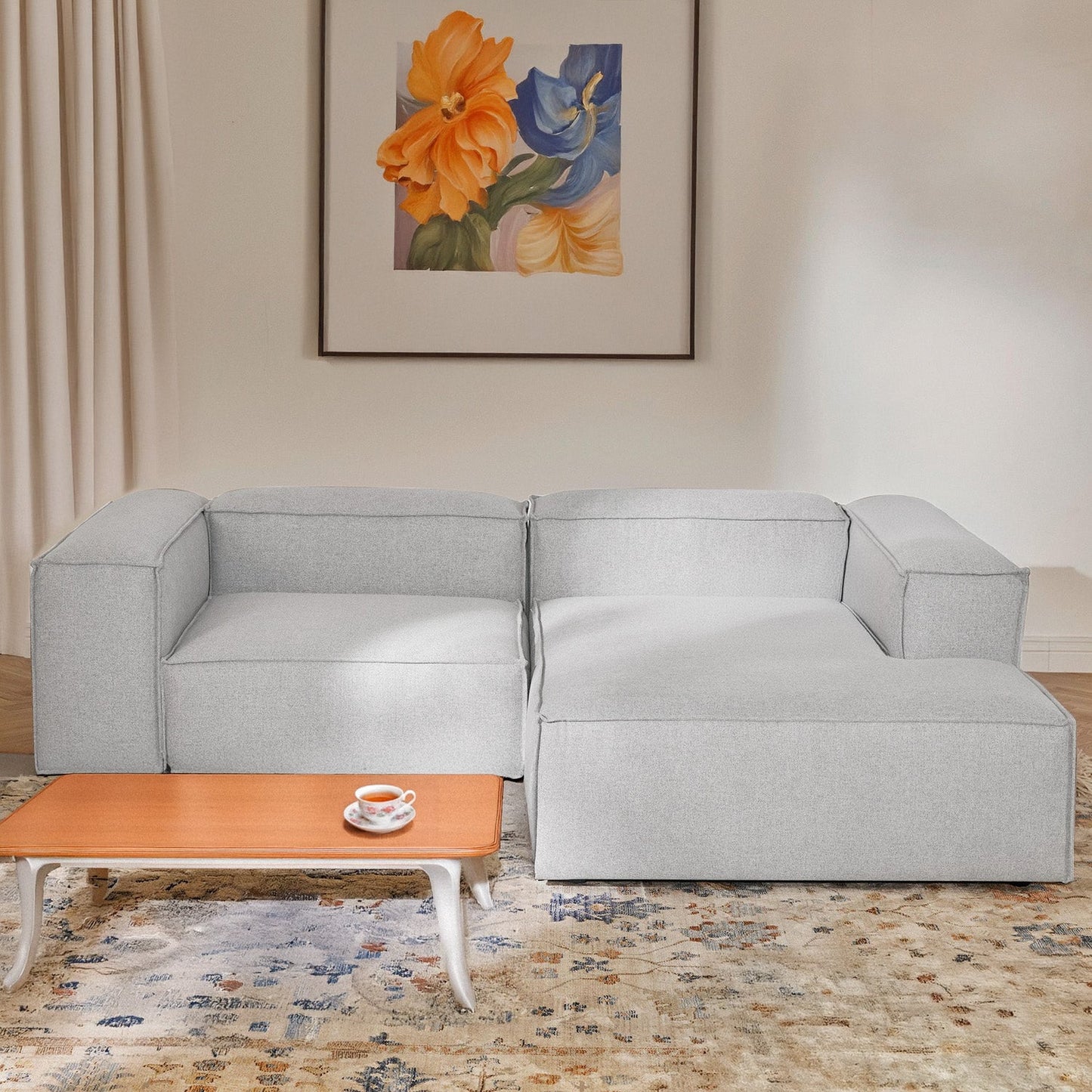 ElegantEdge 2 Seater Versatile, Comfortable L Shaped Sofa