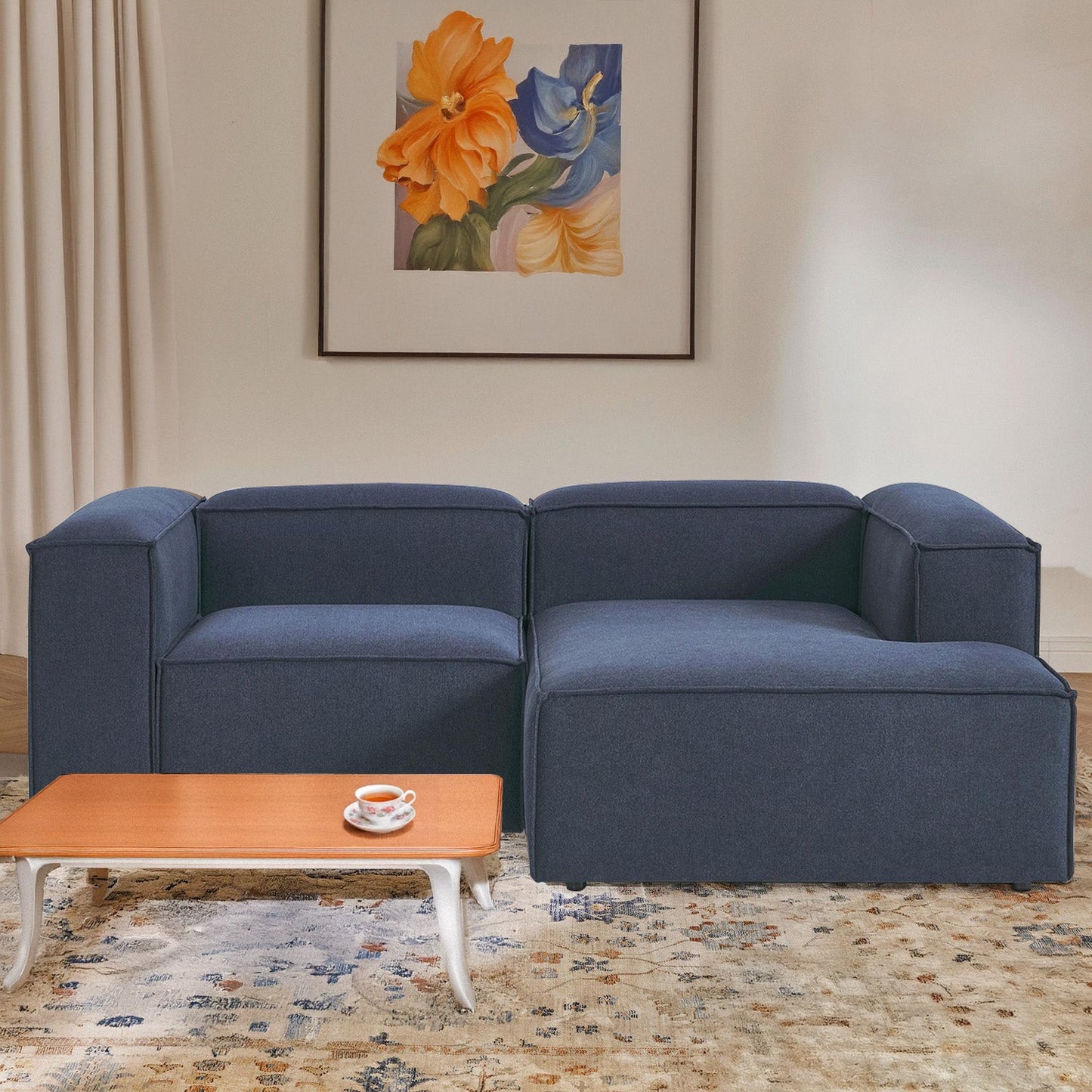 ElegantEdge 2 Seater Versatile, Comfortable L Shaped Sofa