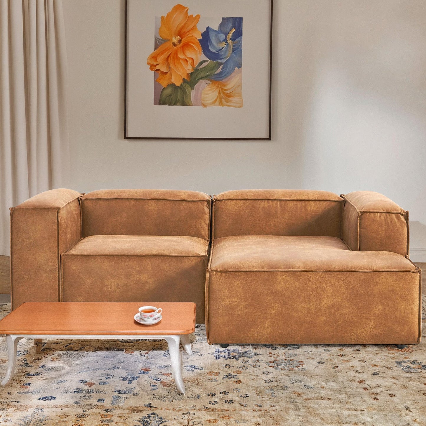 ElegantEdge 2 Seater Versatile, Comfortable L Shaped Sofa