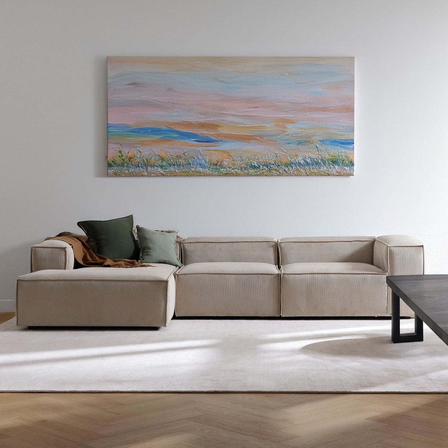 ElegantEdge 2 Seater Versatile, Comfortable L Shaped Sofa