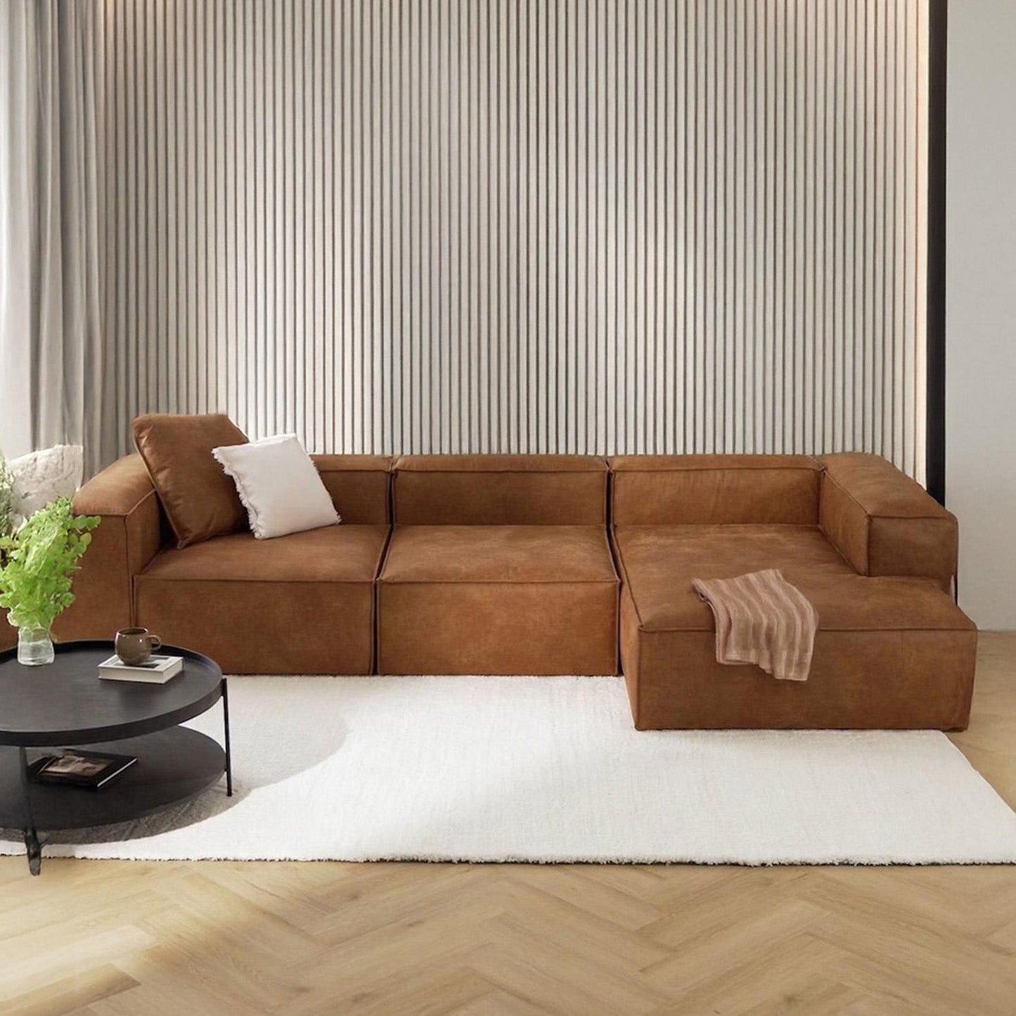 ElegantEdge 3 Seater L Shaped Sofa
