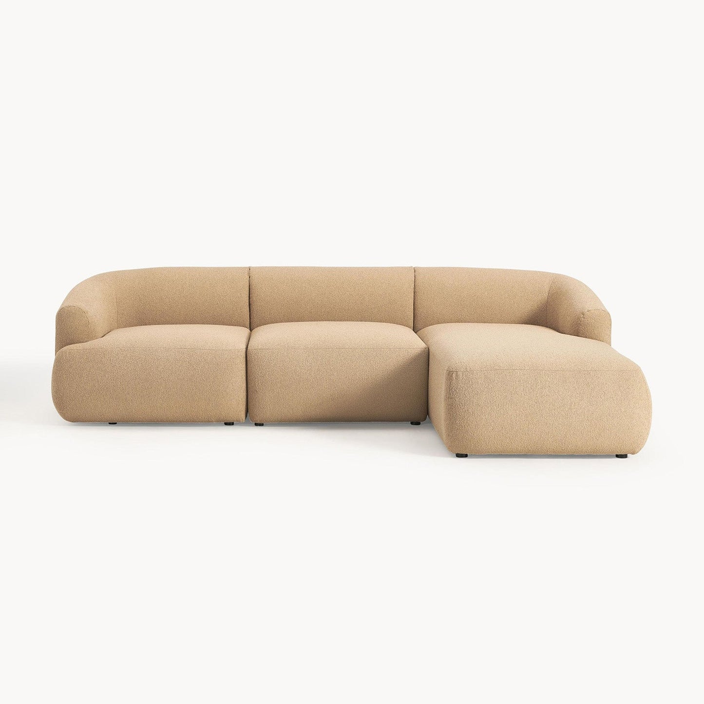 ZenLiving 3 Seater Boucle L Shaped Sofa