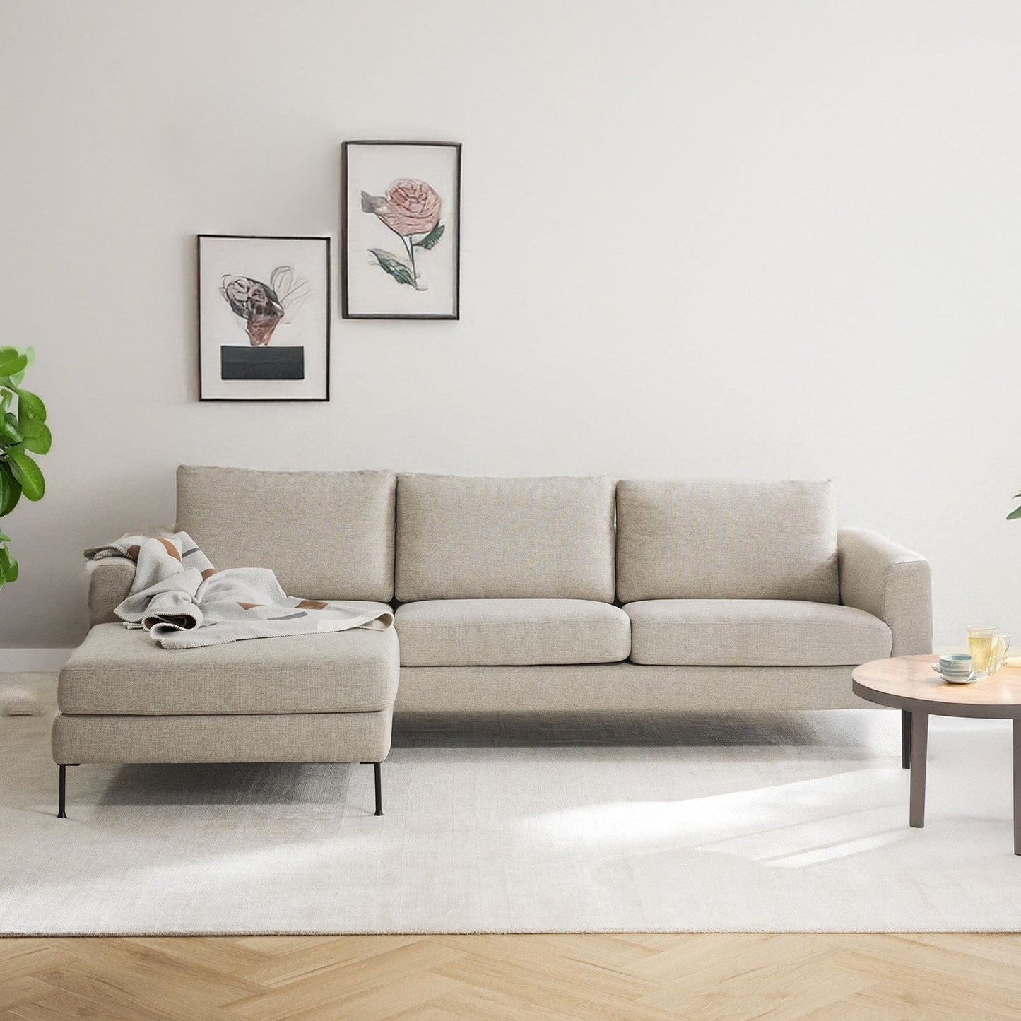 ModernElegance L Shaped 3 Seater Sofa