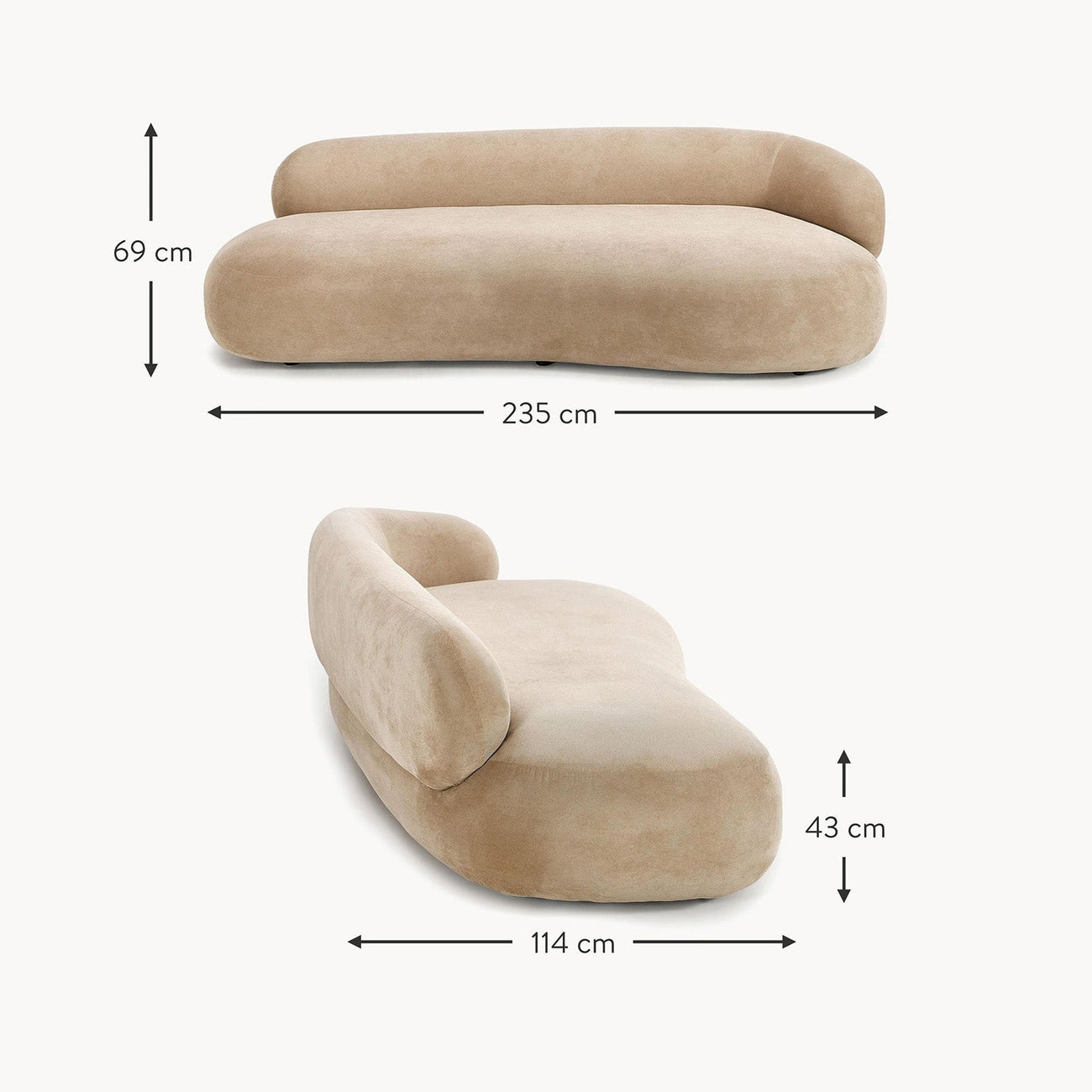 LuxeLounge Contemporary 3 Seater Sofa
