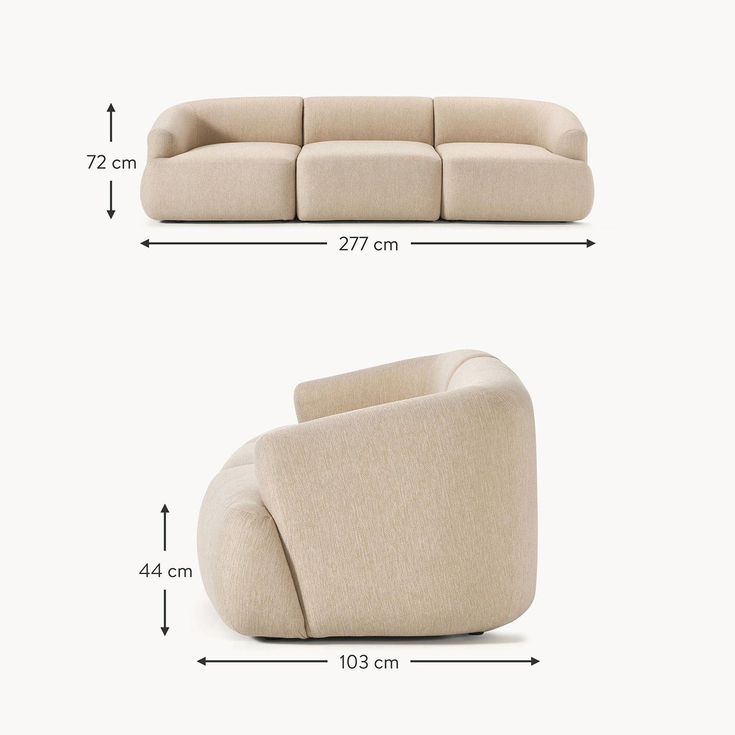 ZenLiving 3 Seater Sofa