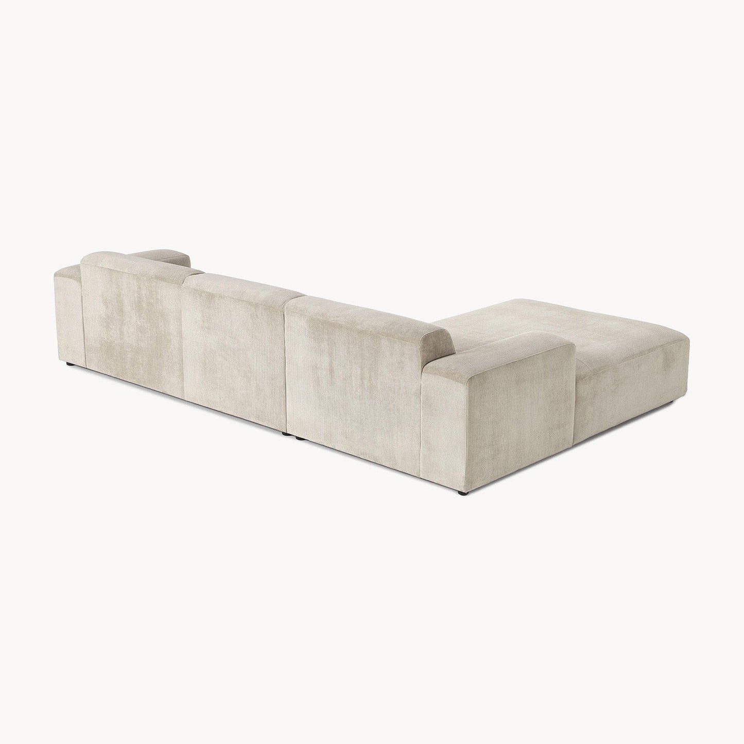 Sophisticated Comfort Corduroy 3 Seater L Shaped Sofa