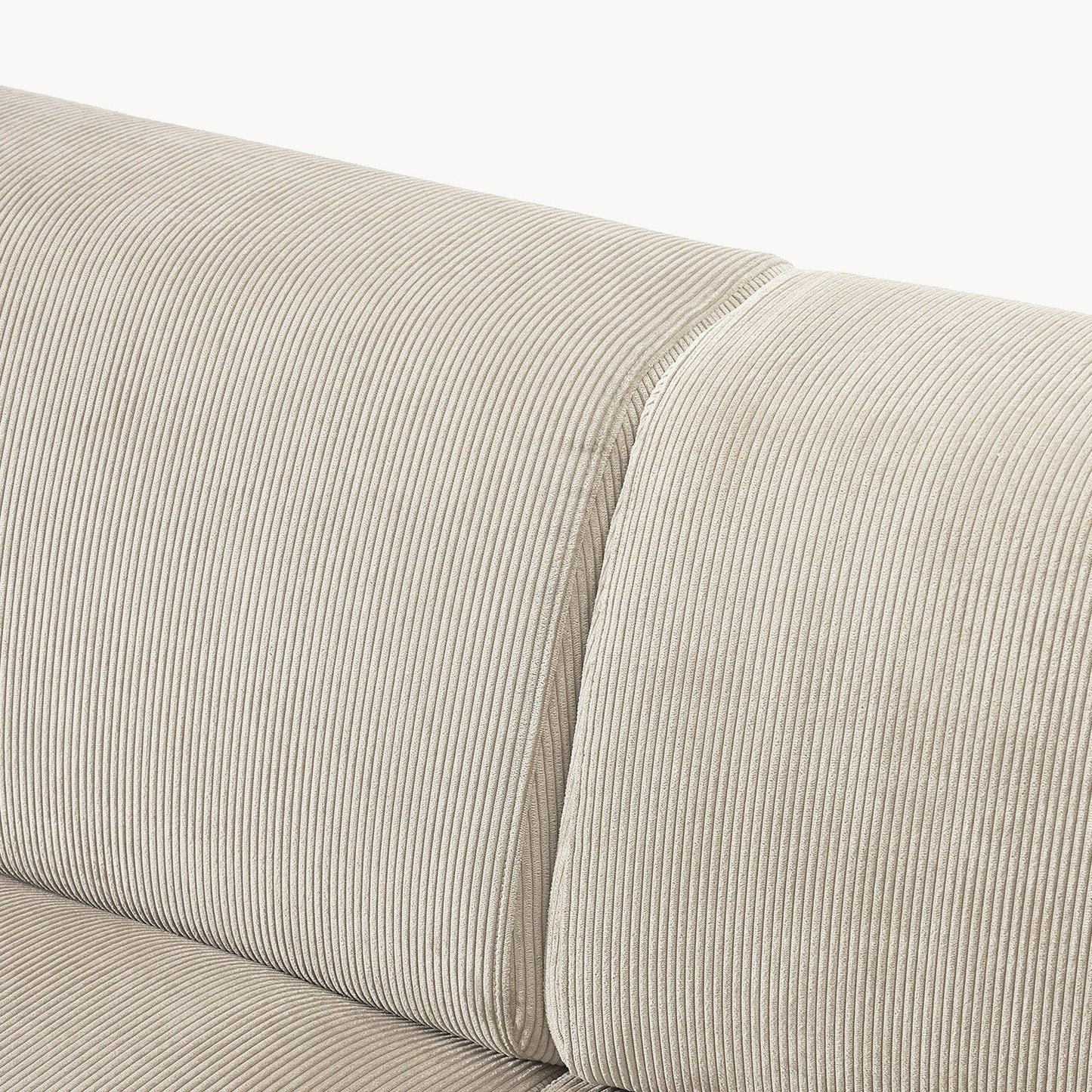 Sophisticated Comfort Corduroy 3 Seater L Shaped Sofa