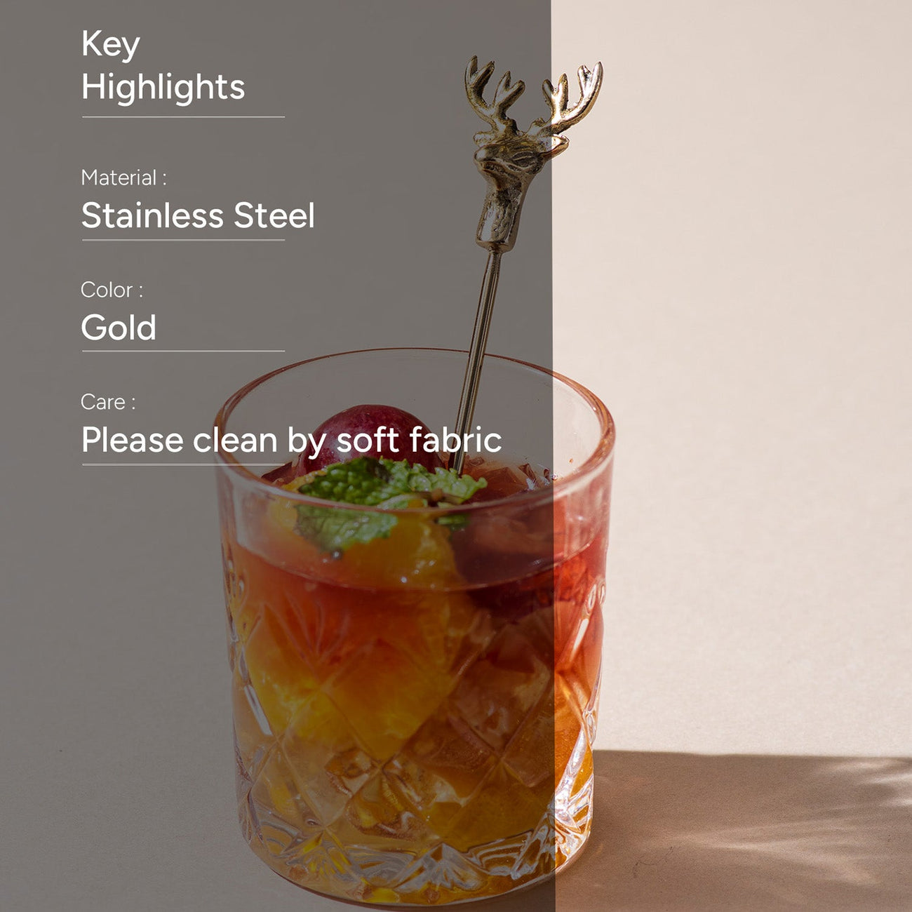 The Deer Cocktail Picks Glossy