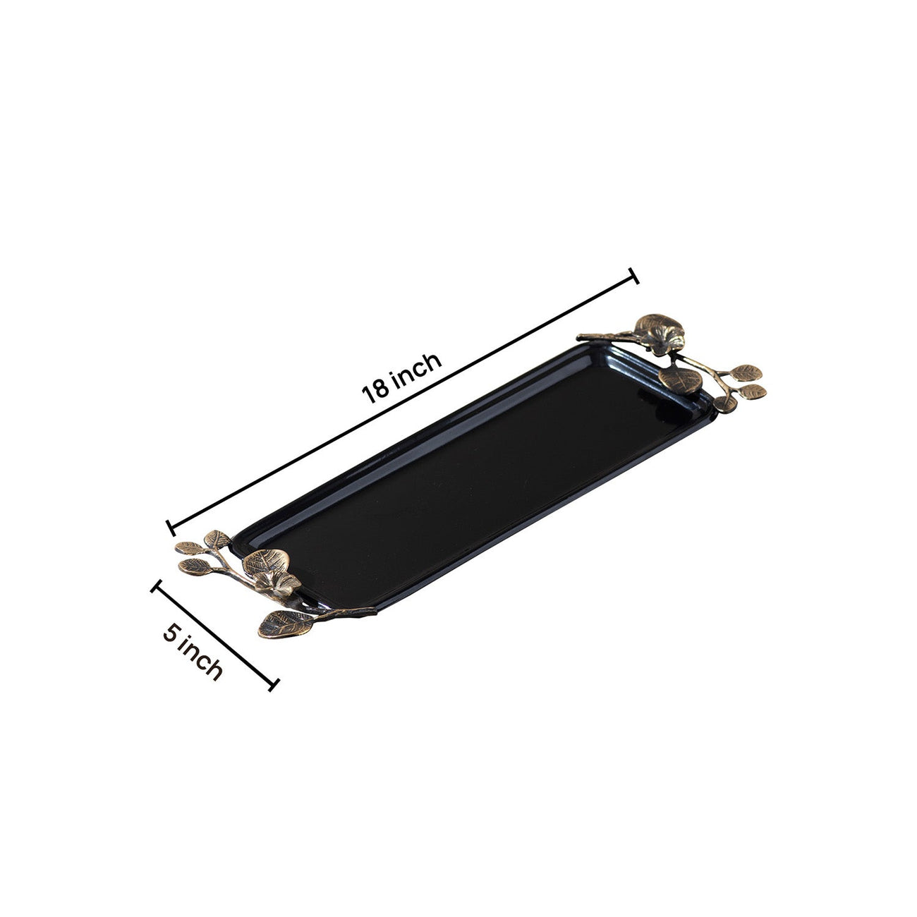 The Masterful Metal Tray Glossy Black