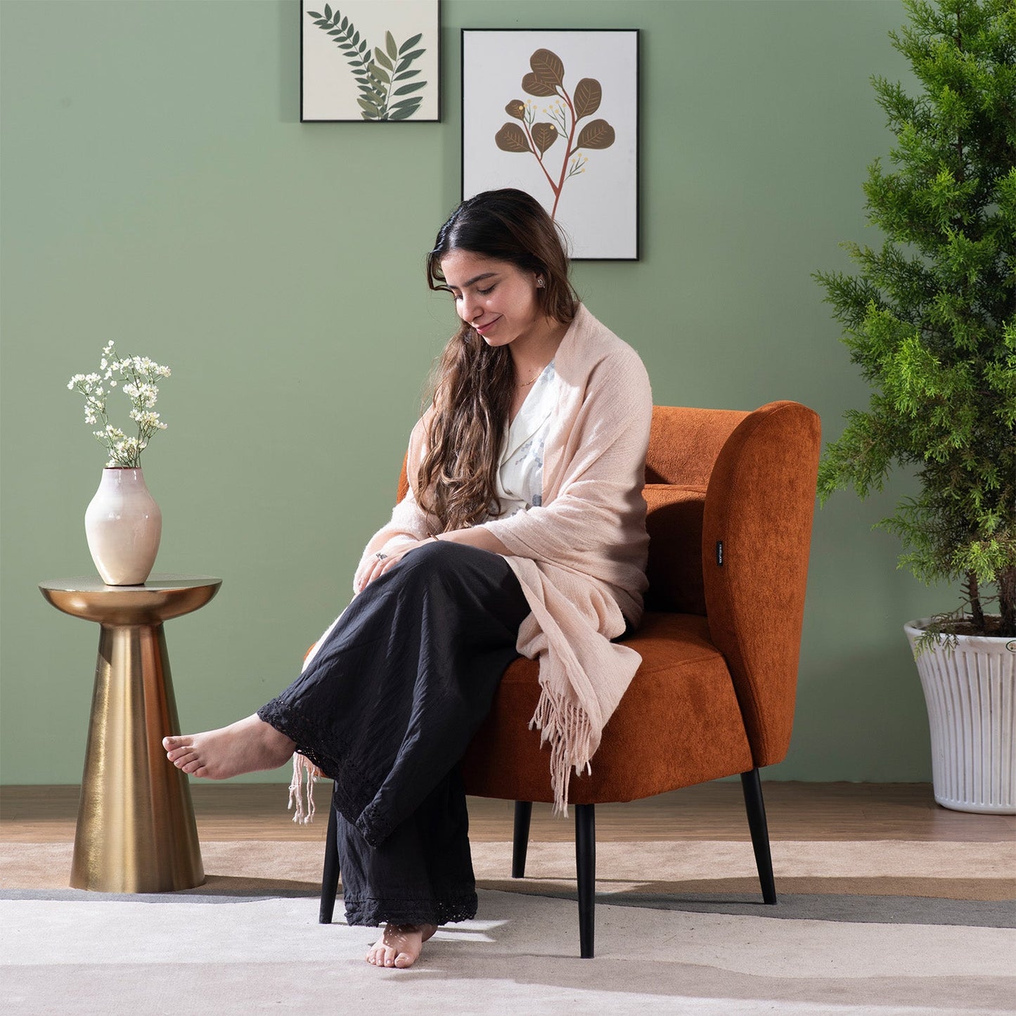 Boucle Lounge Chairs