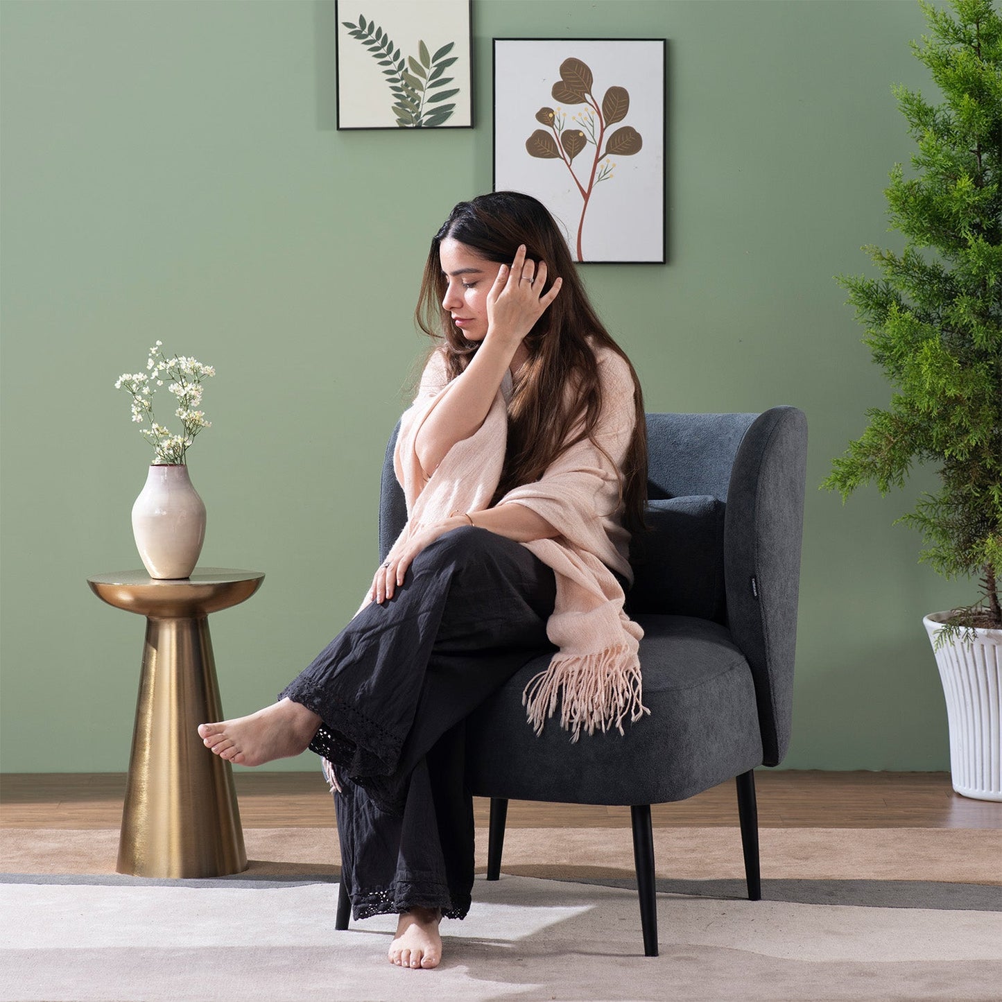 Boucle Lounge Chairs