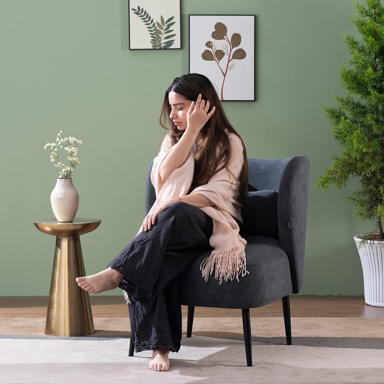 Boucle Lounge Chairs