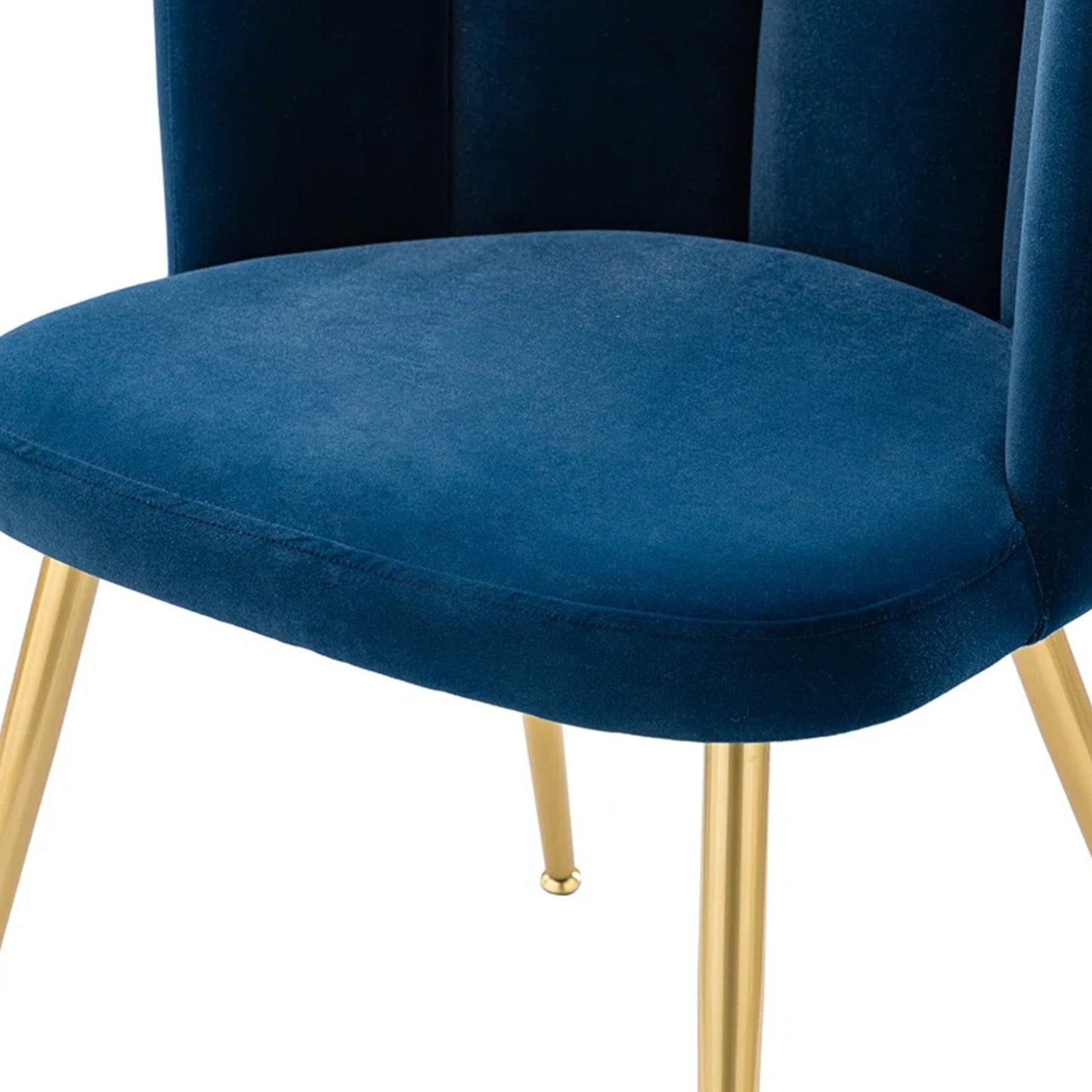 Elegant Velvet Petal Back Chairs