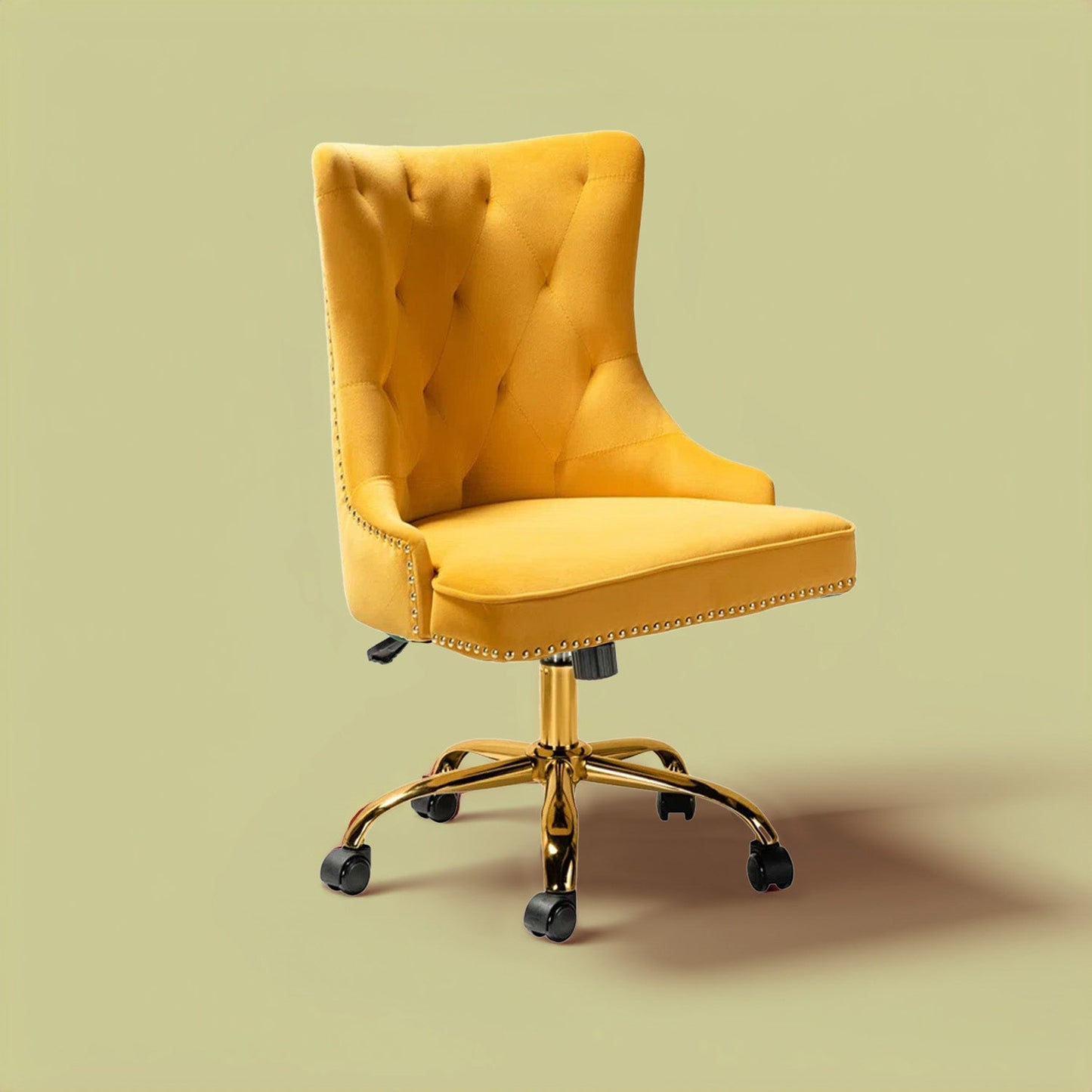 Boss Velvet Tufted Office Chairs With Wheels