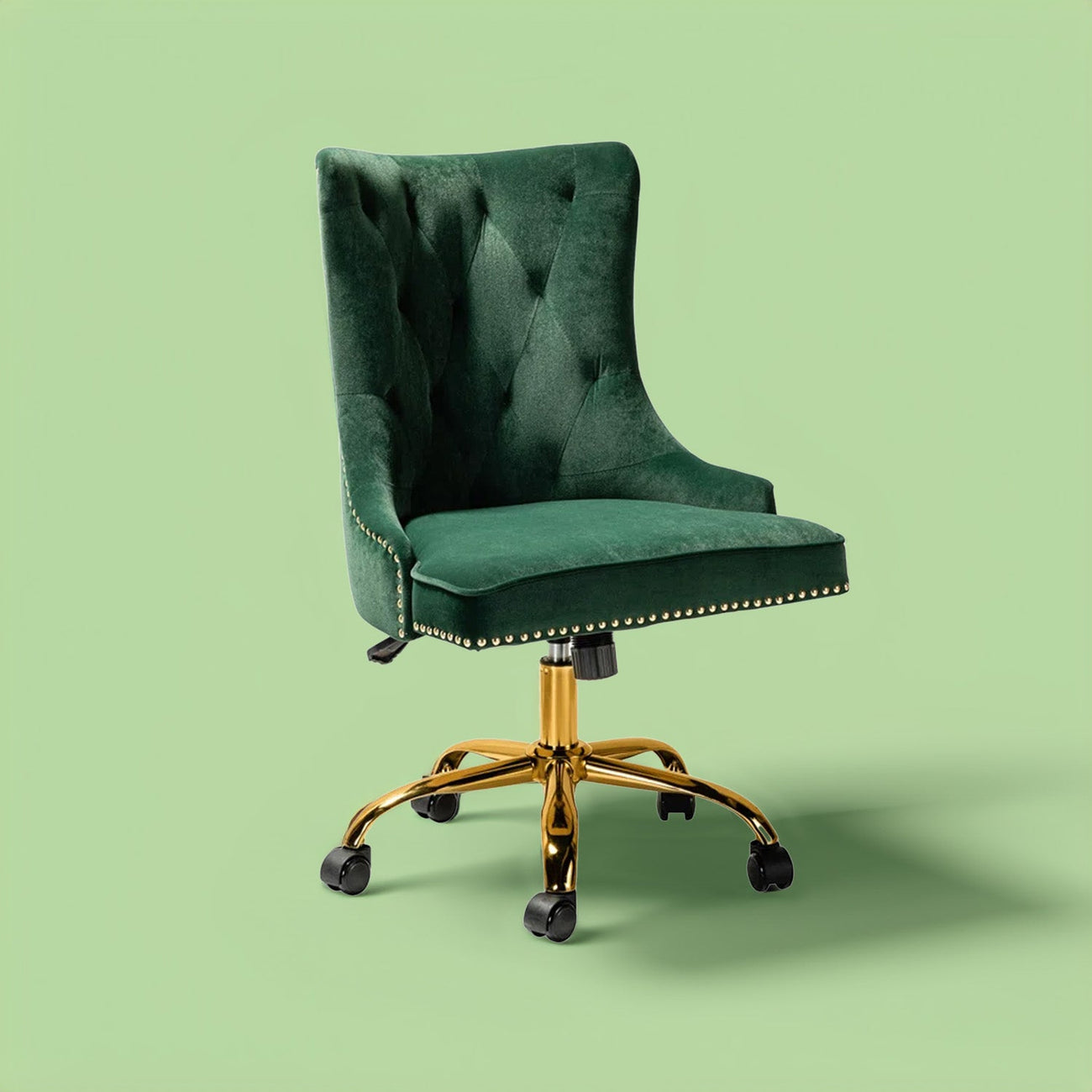 Boss Velvet Tufted Office Chairs With Wheels