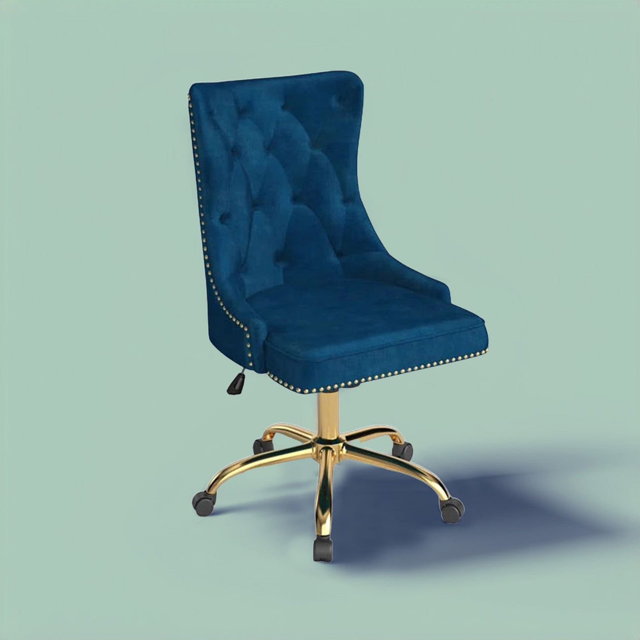 Boss Velvet Tufted Office Chairs With Wheels