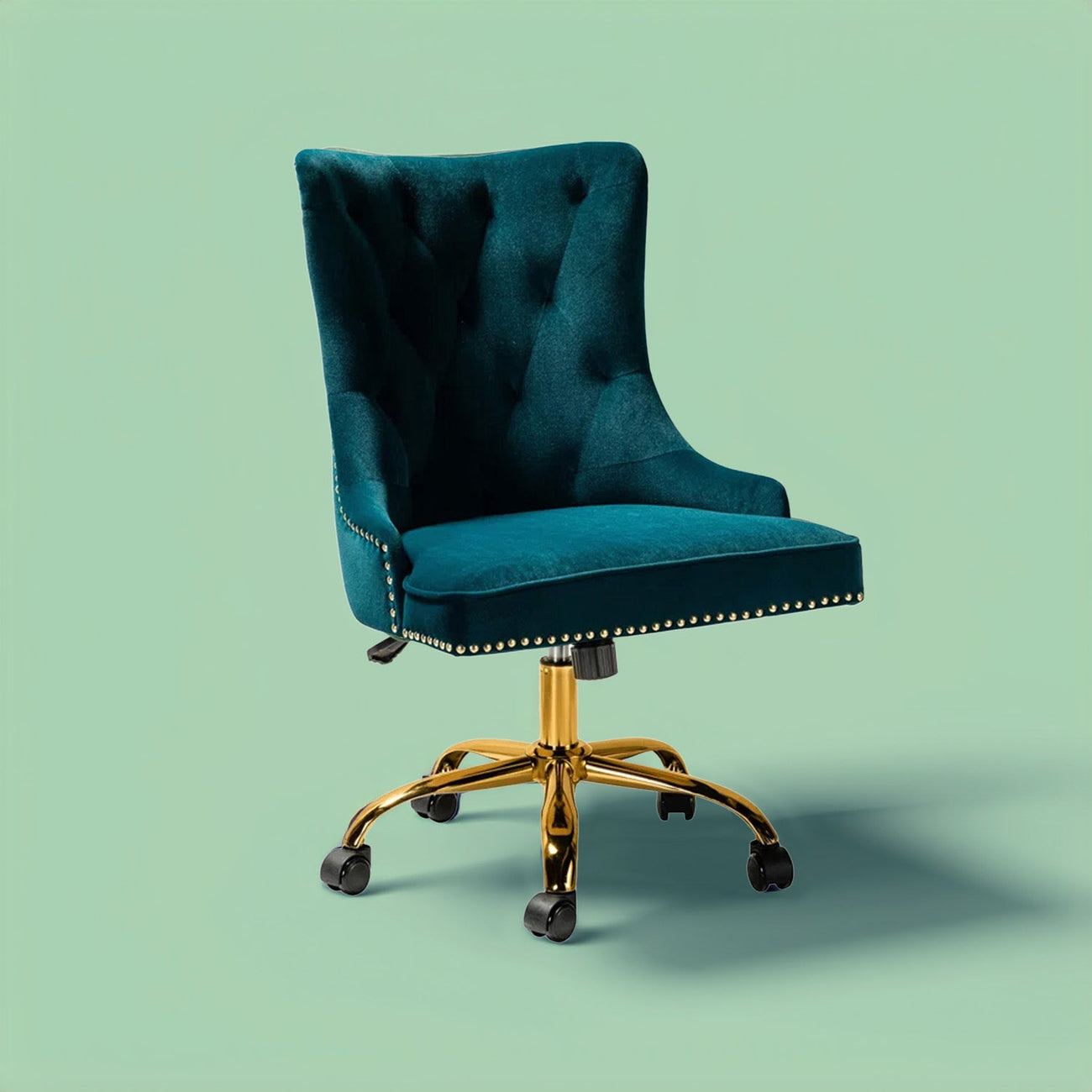 Boss Velvet Tufted Office Chairs With Wheels
