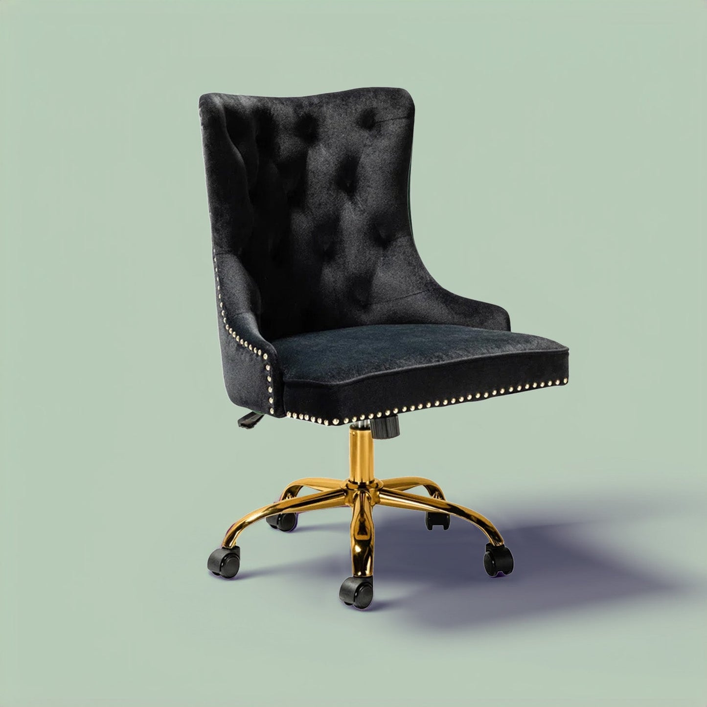 Boss Velvet Tufted Office Chairs With Wheels