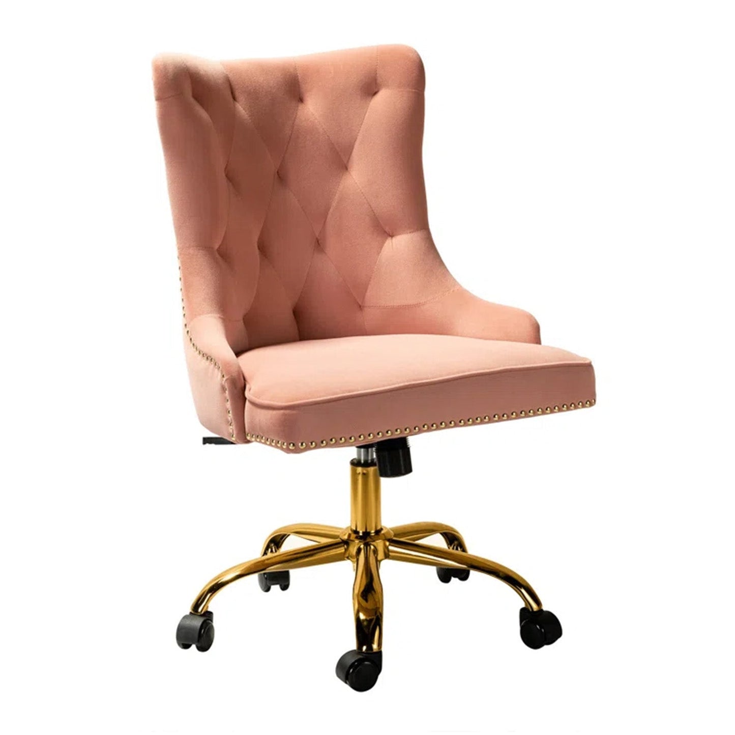 Boss Velvet Tufted Office Chairs With Wheels