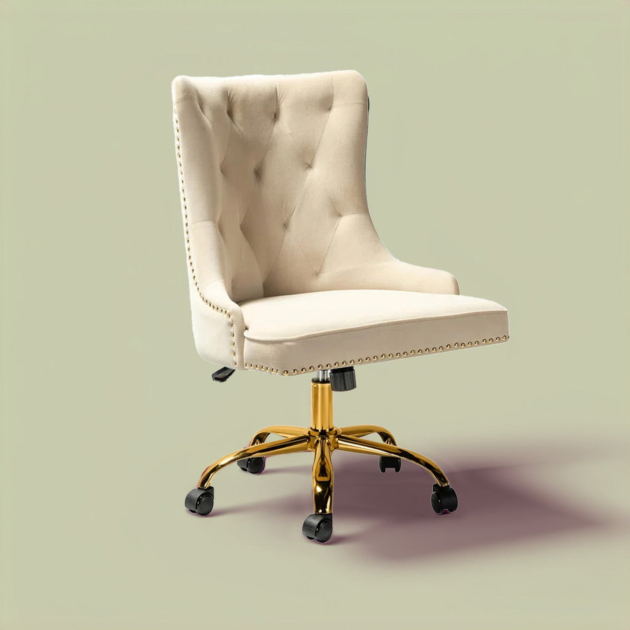 Boss Velvet Tufted Office Chairs With Wheels