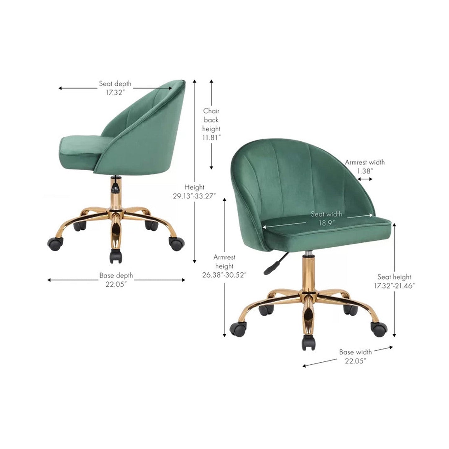 Luxury Tufted Office Chairs With Wheels