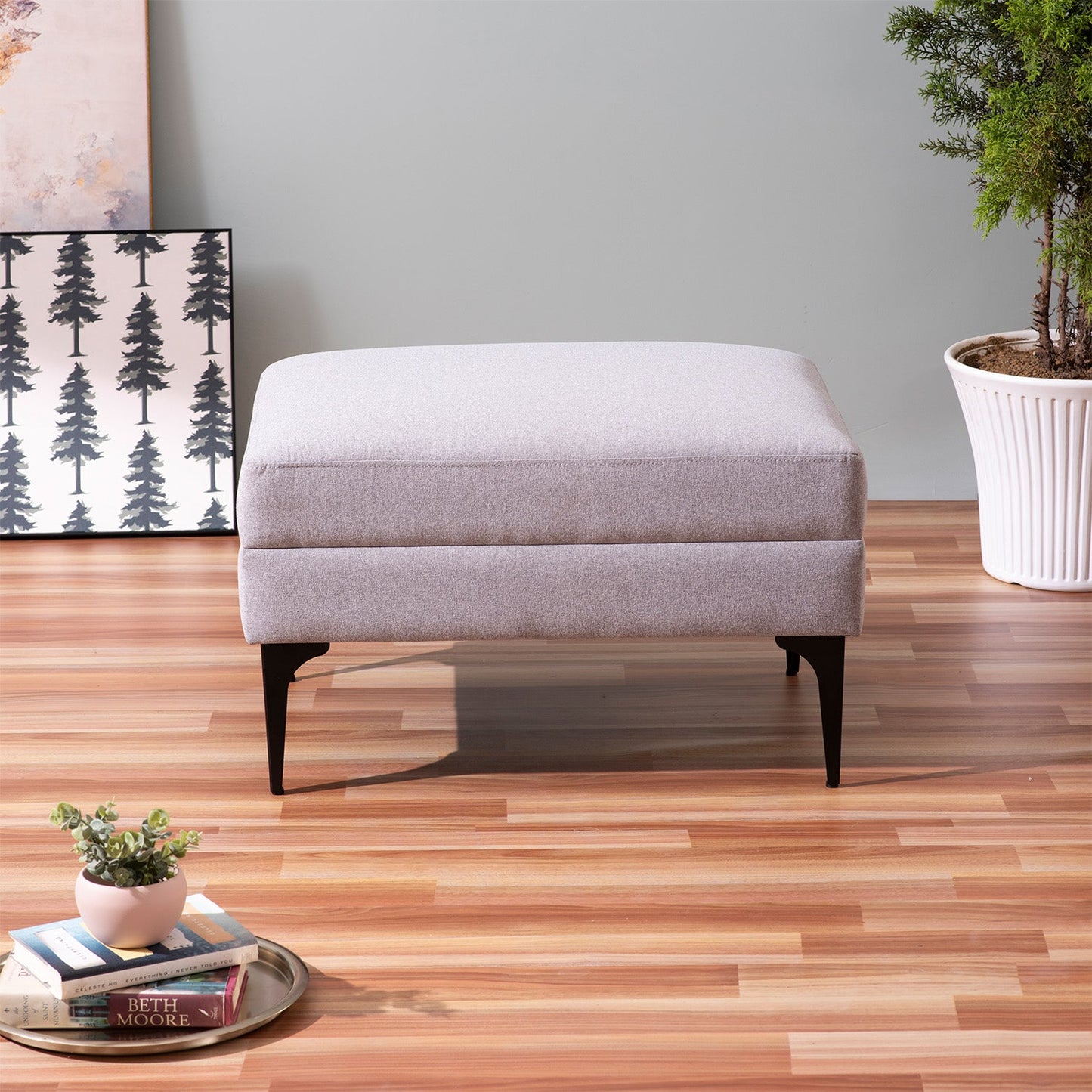 Cloud Cube Metallic Stools