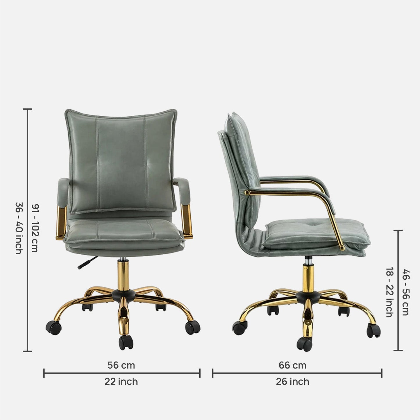 Vintage Home Office Chairs Faux Leather