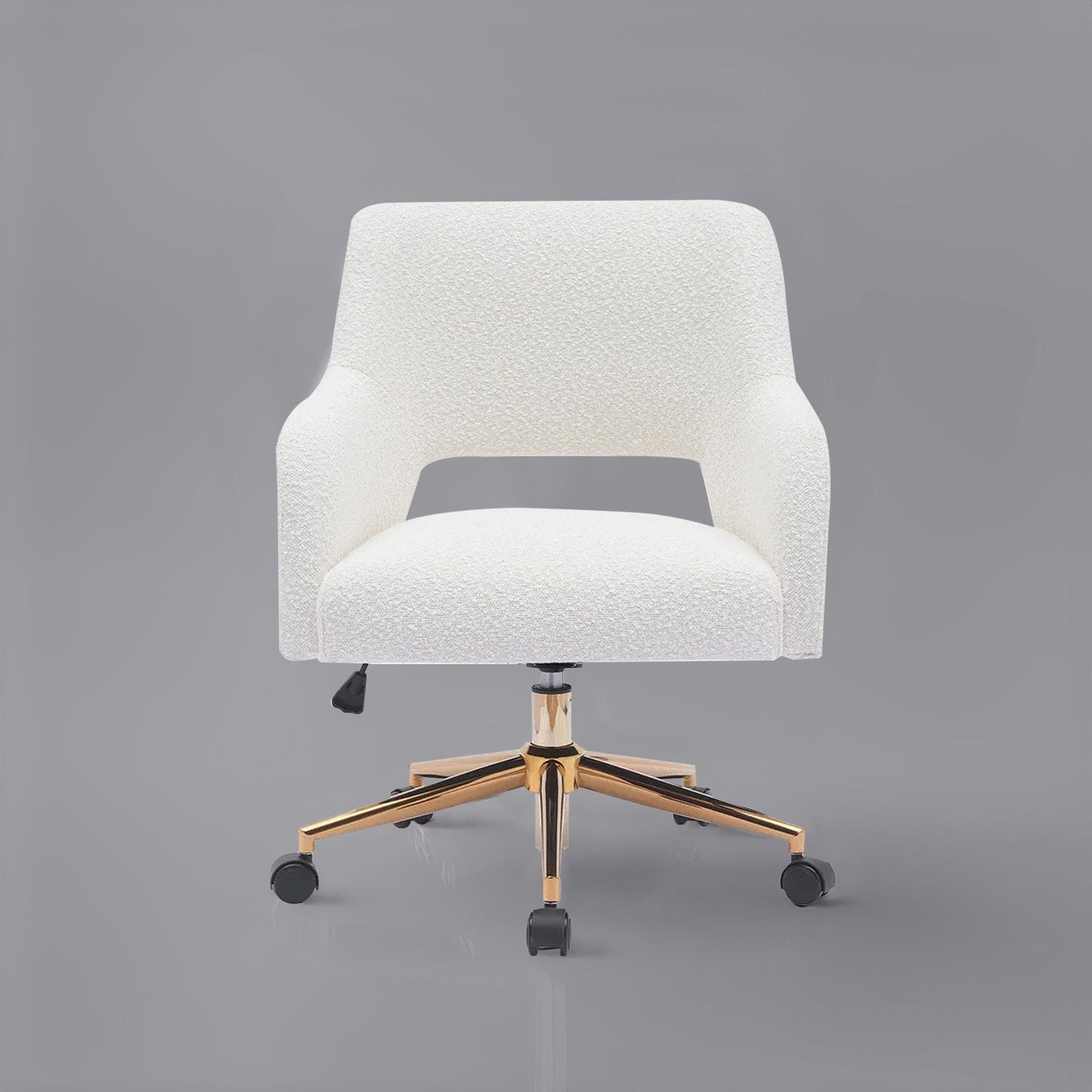 Boucle Crafted Office Chairs With Wheels
